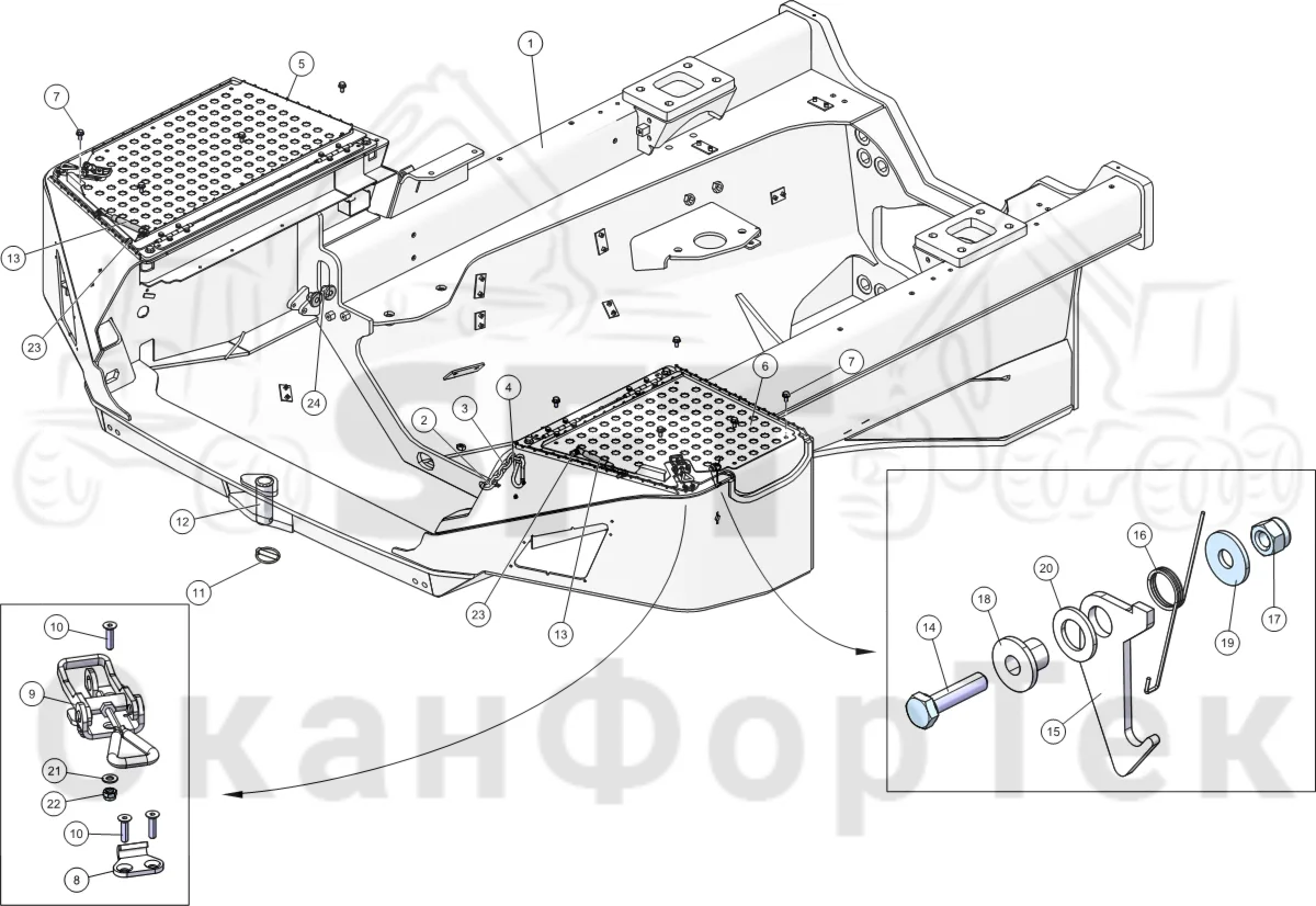 Схема: Рама,​ передняя A