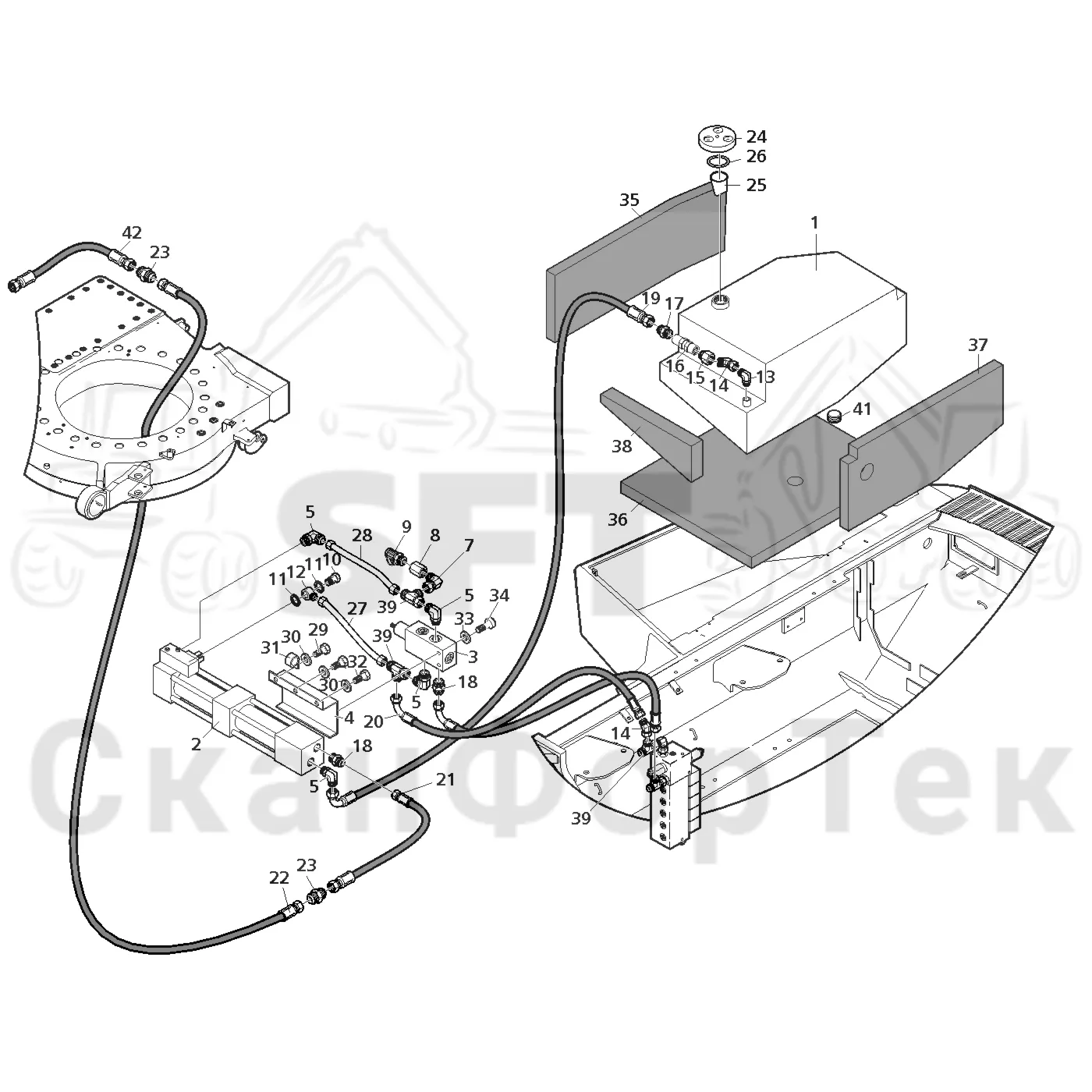Схема: Valmet / Лесозаготовительные машины / Valmet 941 / Valmet 941 Ch 12071- / Valmet 941 Ch 12071- / Каталог запасных частей / Лесозаготовительное оборудование / Лесозаготовительное оборудование / Корчевка пней