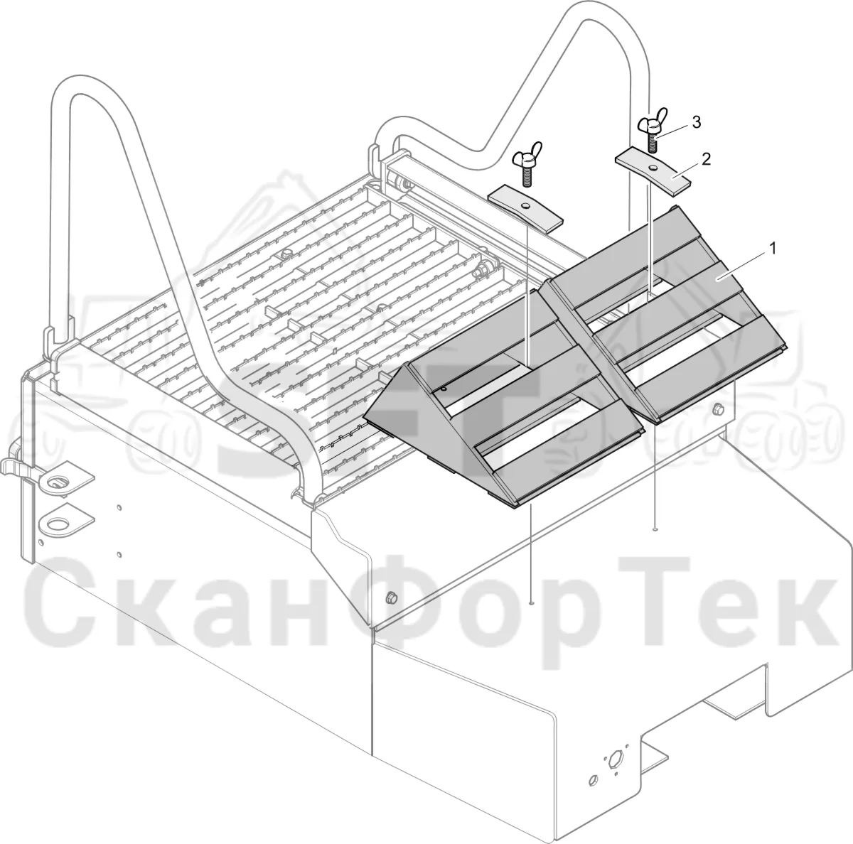 Схема: Komatsu / Лесозаготовительные машины / 951 S/N 9510004367- / Каталог запасных частей / шасси / Инструмент. Корчевка пней / Стопорный элемент