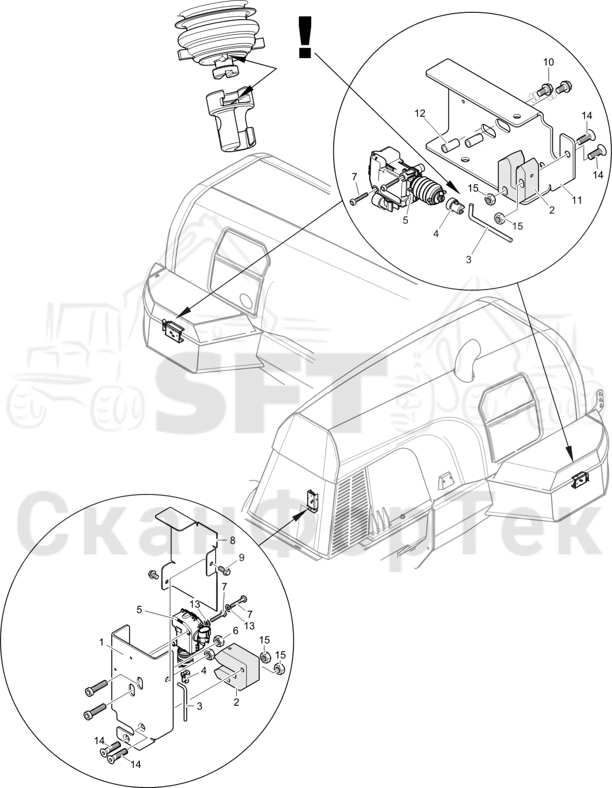Схема: Komatsu / Лесозаготовительные машины / 951 S/N 9510004367- / Каталог запасных частей / шасси / Электрический Оборудование / центральный замок