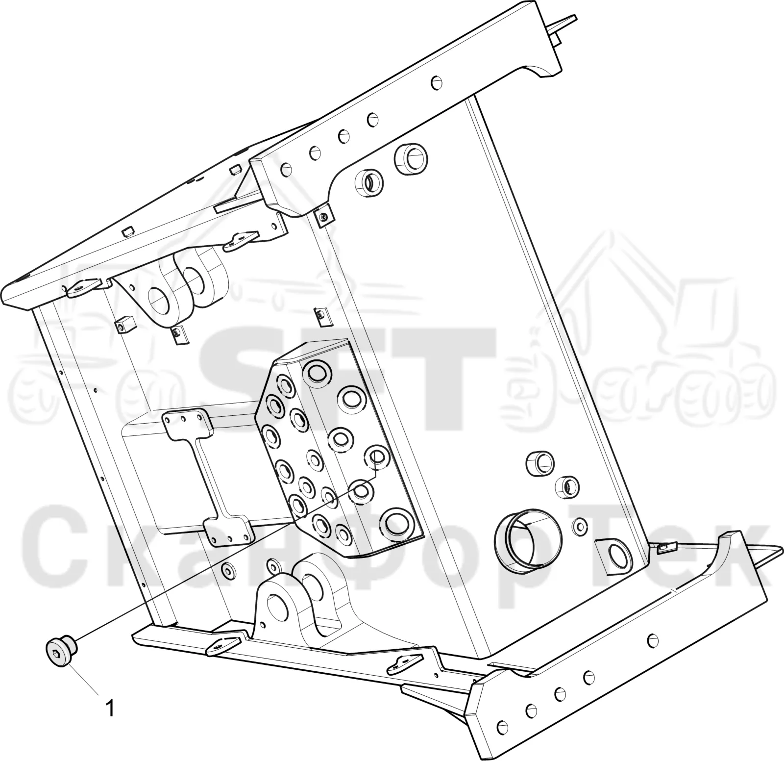 Схема: Komatsu / Лесозаготовительные машины / 911 S/N 9112062167- / Каталог запасных частей / Гидравлика / Заполнение маслом / Без Заправка масла электрическим насосом 9112062281
