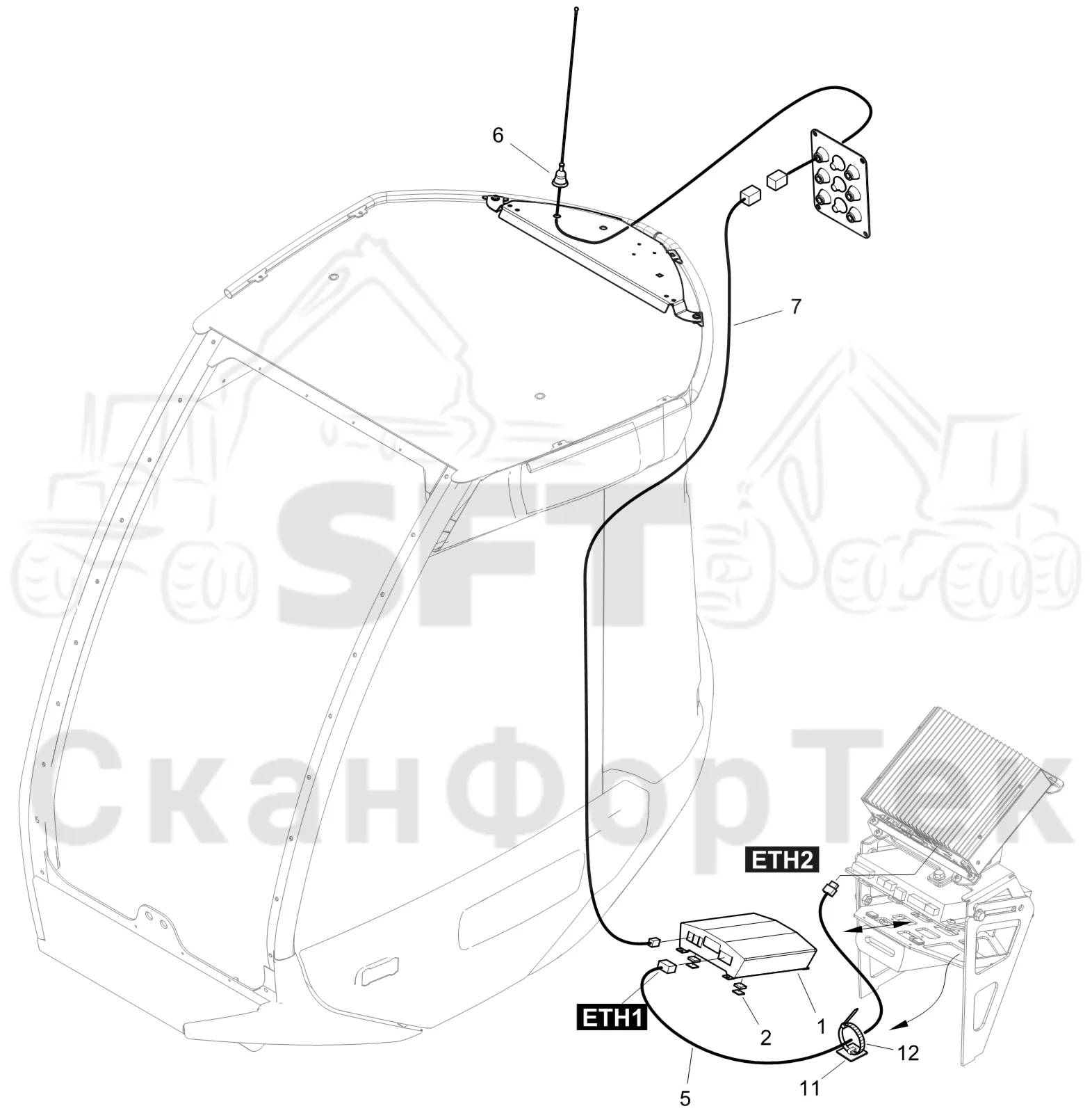 Схема: Komatsu / Лесозаготовительные машины / 951 S/N 9510004367- / Каталог запасных частей / Система управления / Компьютеры / Электрооборудование Max LTE 450 9510004476-