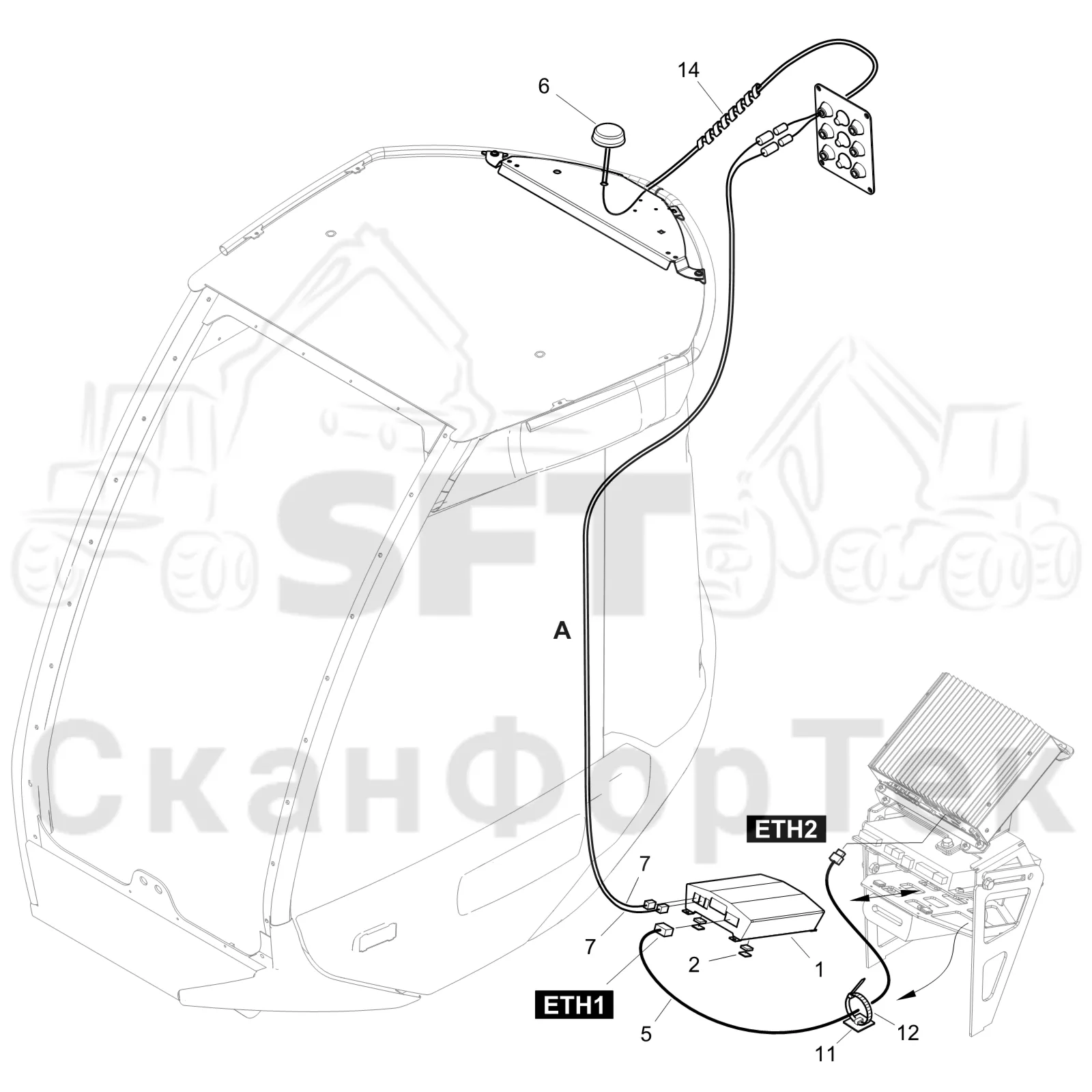 Схема: Komatsu / Лесозаготовительные машины / 931XC S/N 9313021208- / Каталог запасных частей / Система управления / Компьютеры / Электрооборудование Maxi