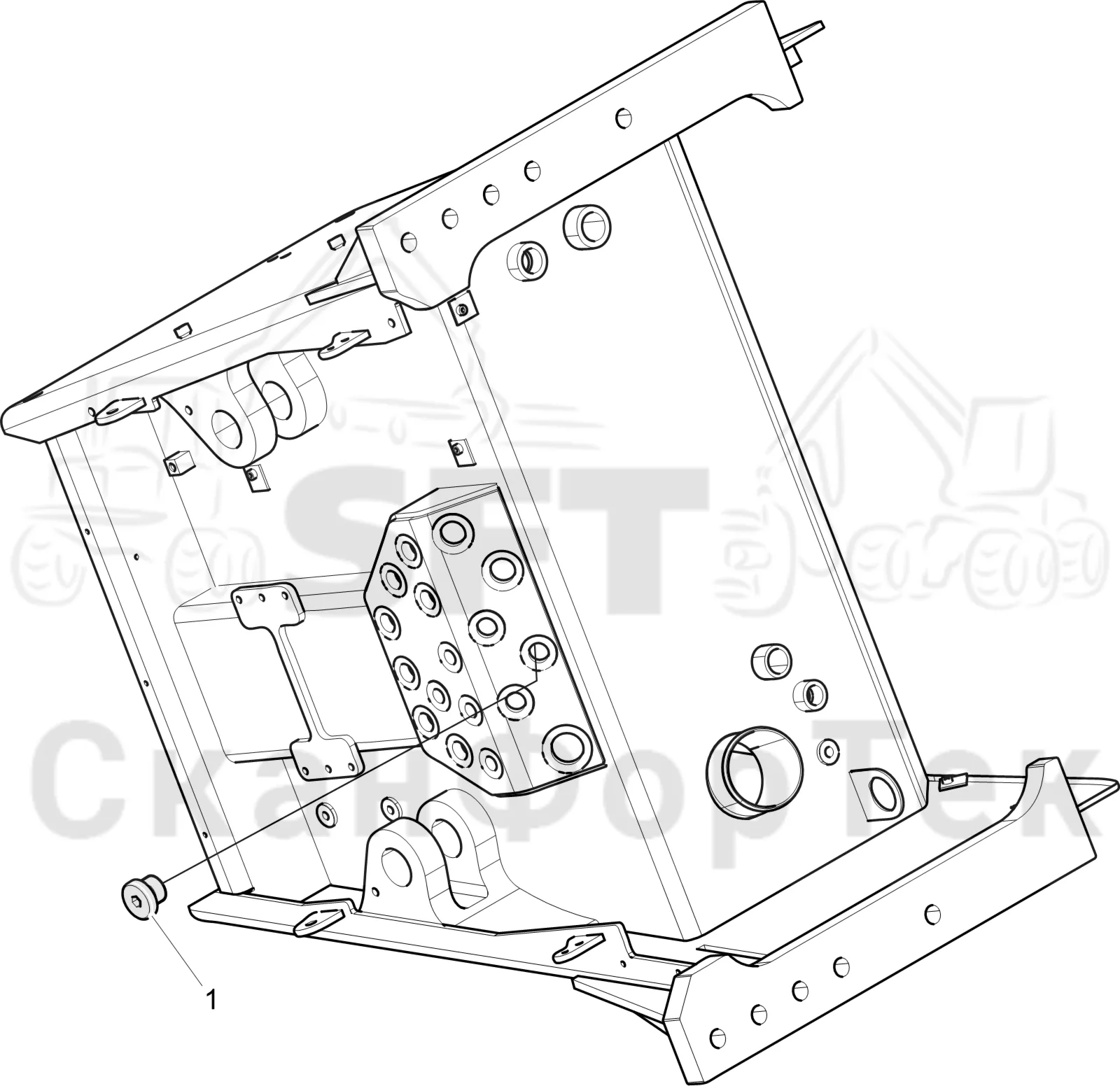 Схема: Komatsu / Лесозаготовительные машины / 951 S/N 9510004367- / Каталог запасных частей / Гидравлика / Заполнение маслом / Без Заправка масла электрическим насосом 9510004441-