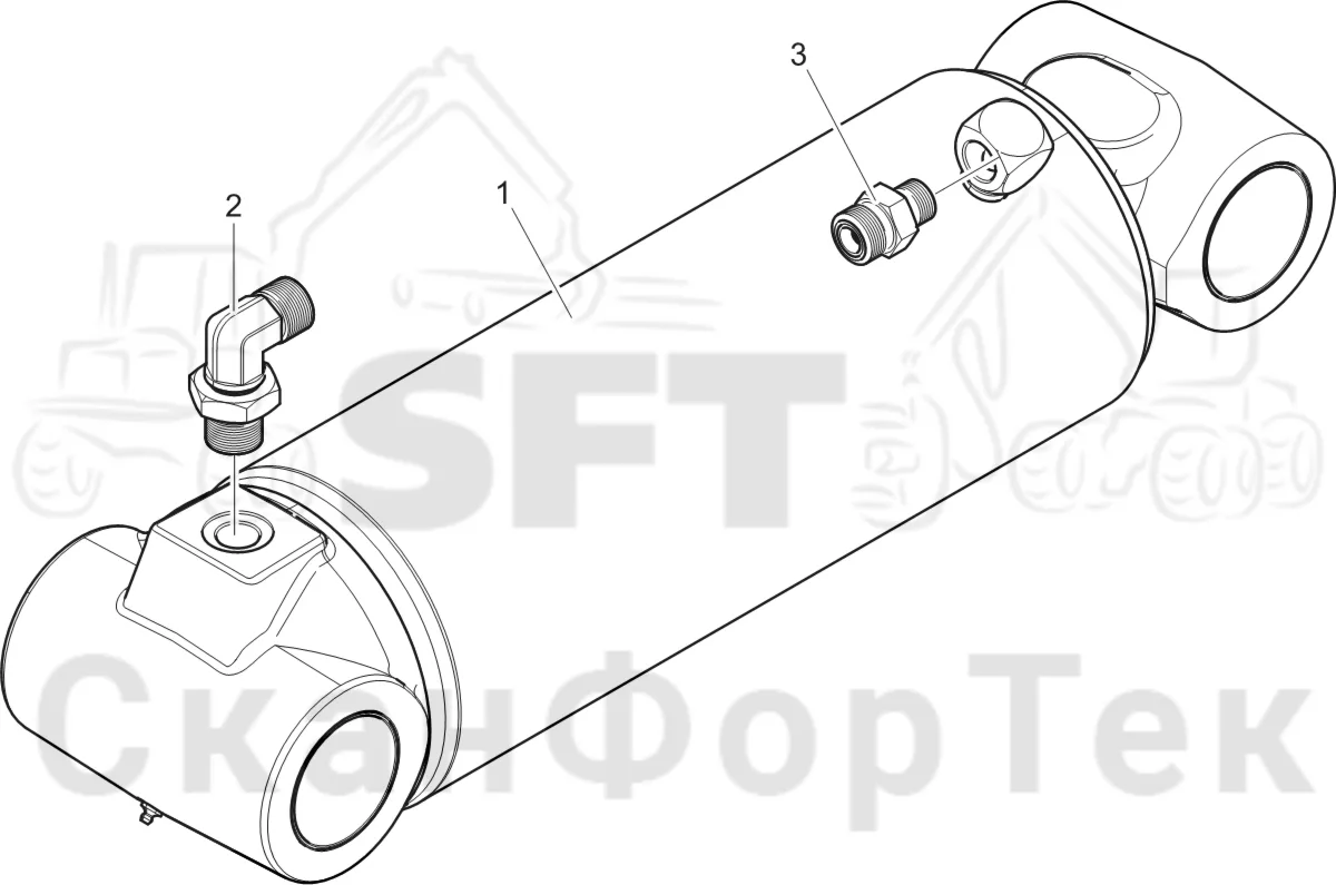 Схема: Komatsu / Лесозаготовительные машины / 951 S/N 9510004367- / Каталог запасных частей / Подъемный кран 270H / Основная стрела / Гидравлика