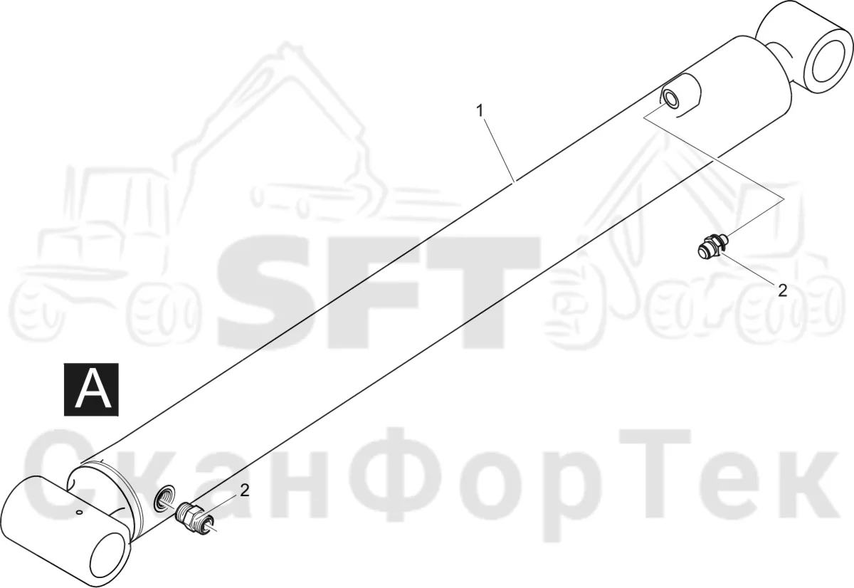 Схема: Komatsu / Лесозаготовительные машины / 951 S/N 9510004367- / Каталог запасных частей / Подъемный кран 270H / Основная стрела / Паралельный цилиндр. Гидравлическая система
