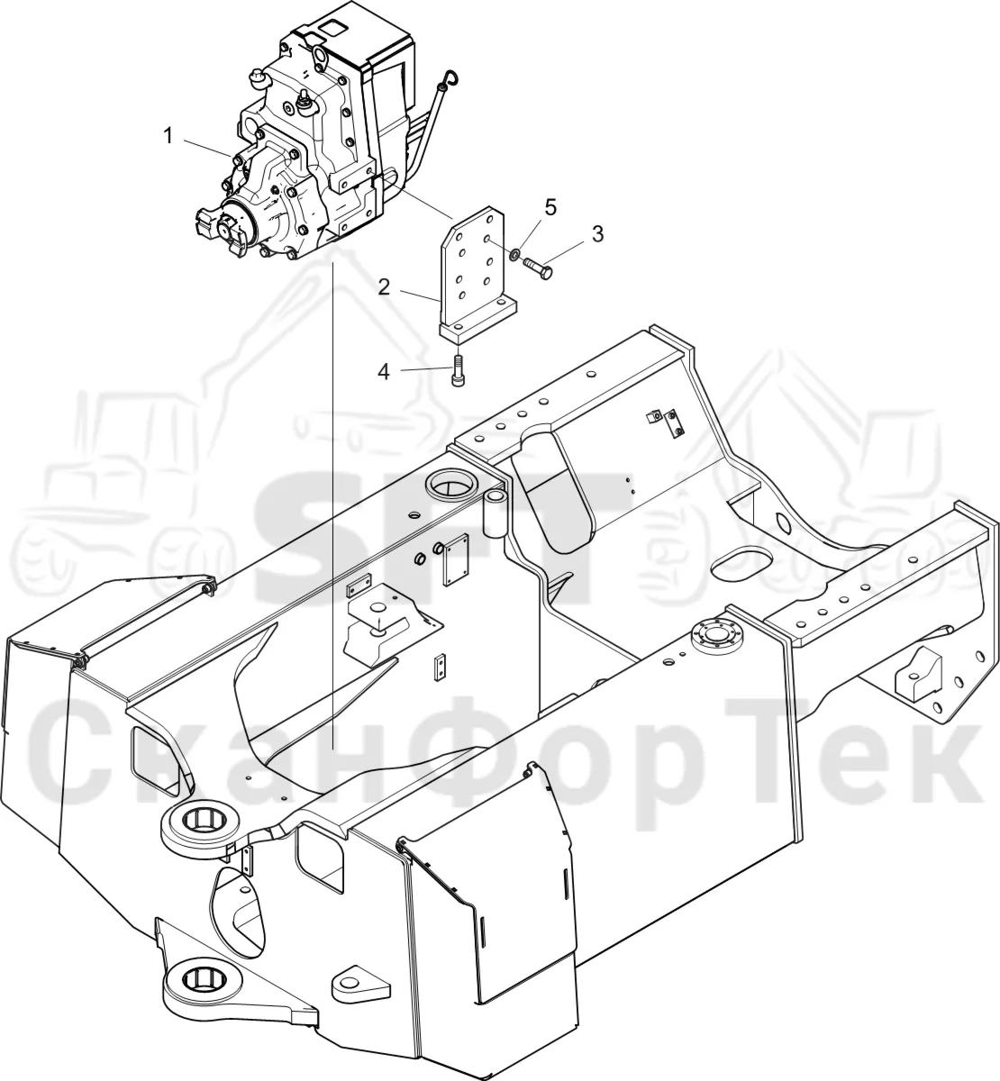 Схема: Komatsu / Лесозаготовительные машины / 901 S/N 9010053267- / Каталог запасных частей / Коробка передач / Редуктор / Редуктор