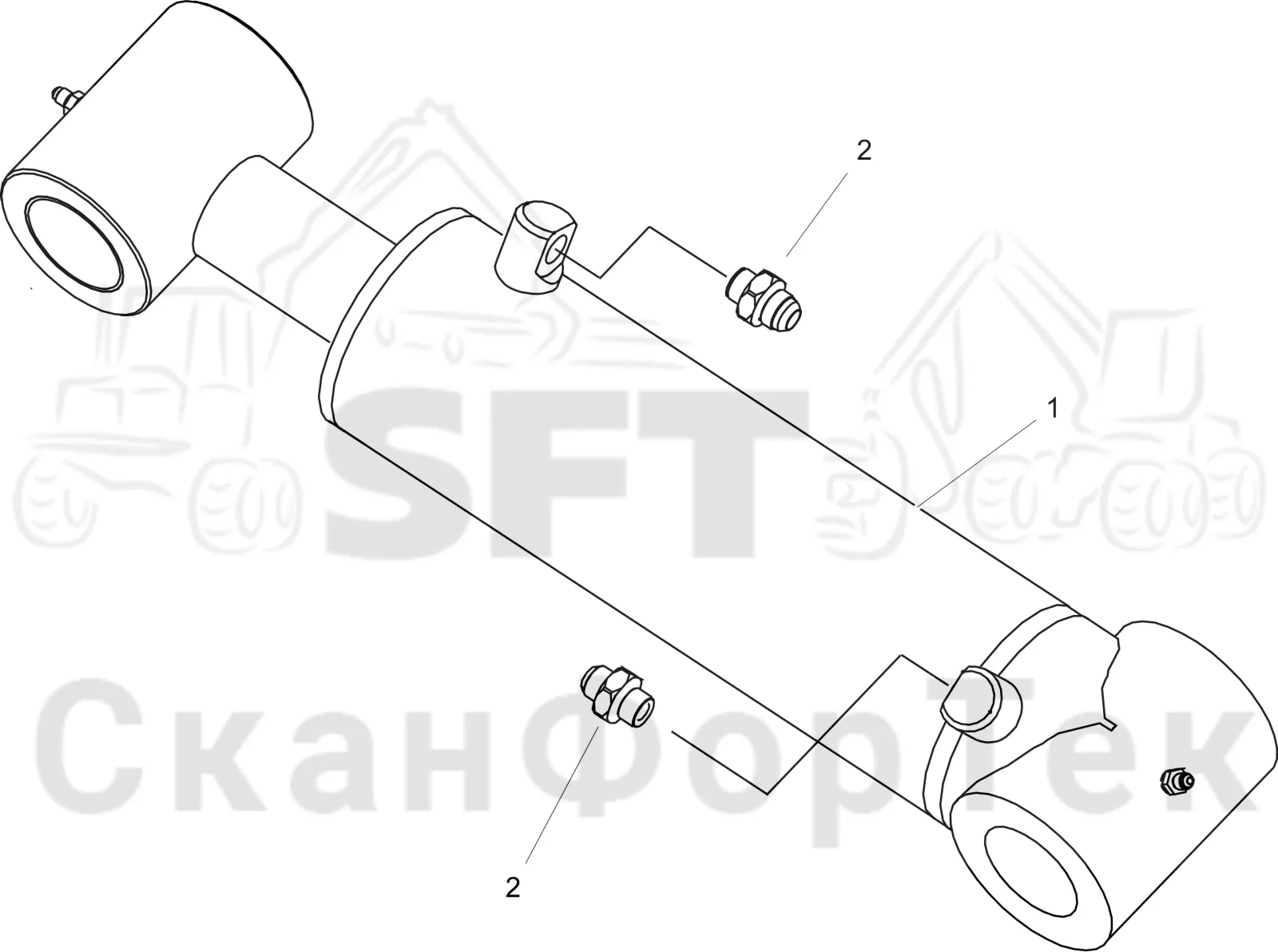 Схема: Komatsu / Лесозаготовительные машины / 931XC S/N 9313021208- / Каталог запасных частей / Подъемный кран 230H / Основная стрела / Гидравлика 9313021212-