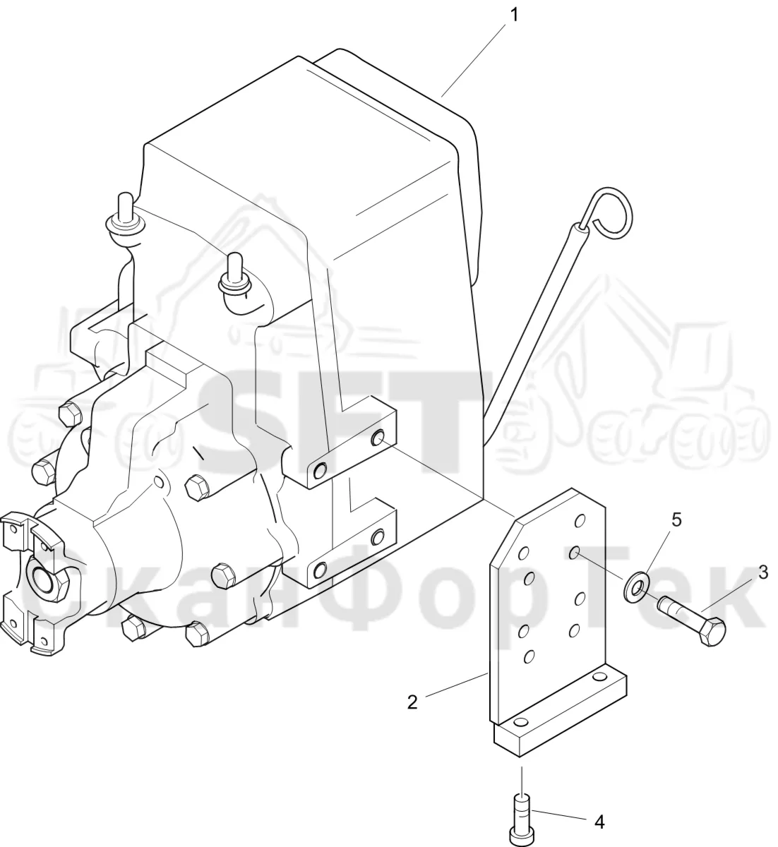 Схема: Komatsu / Лесозаготовительные машины / 931 S/N 9310021067- / Каталог запасных частей / Коробка передач / Редуктор / Редуктор