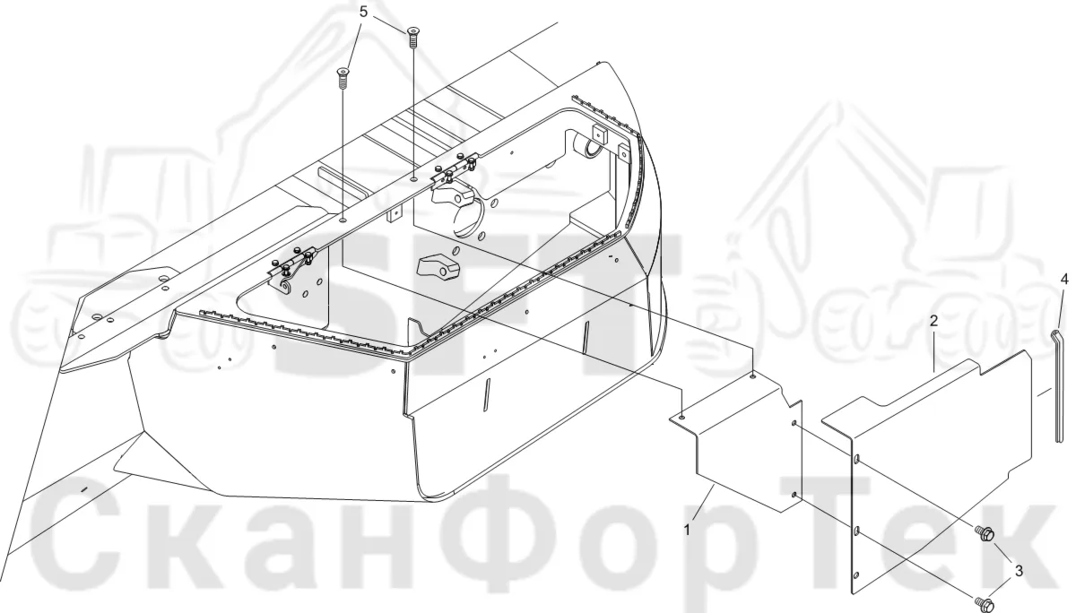 Схема: Komatsu / Лесозаготовительные машины / 931XC S/N 9313021208- / Каталог запасных частей / шасси / Рамы / Сборочный комплект