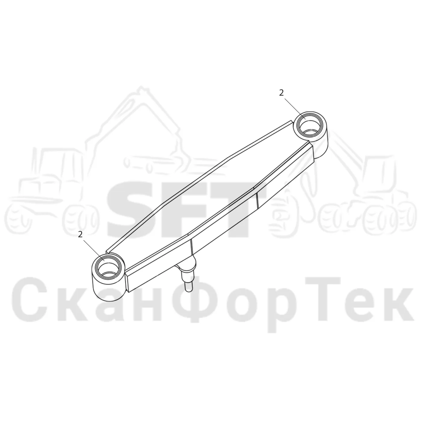 Схема: Komatsu / Лесозаготовительные машины / 931XC S/N 9313021208- / Каталог запасных частей / Кабина / Кабина / Платформа / Рычаг