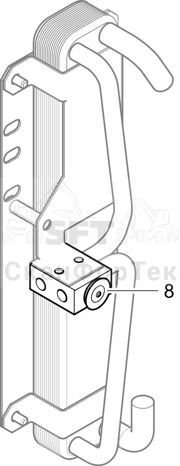 Схема: Valmet / Лесозаготовительные машины / Valmet 901.2 / Valmet 901.2 Ch. 211061- / Valmet 901.2 Ch. 211061- / Каталог запасных частей / Кабина / Система обогрева и охлаждения / Охлаждение кабины / Клапан