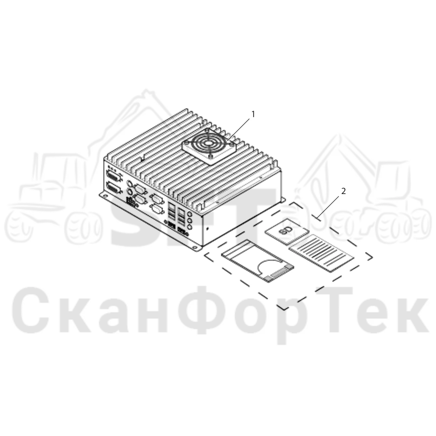 Схема: Komatsu / Форвардер / 840.4 / Каталог запасных частей / Система управления / Компьютеры / Электрический набор PC X / Электрический набор PC X30 / Запчасть