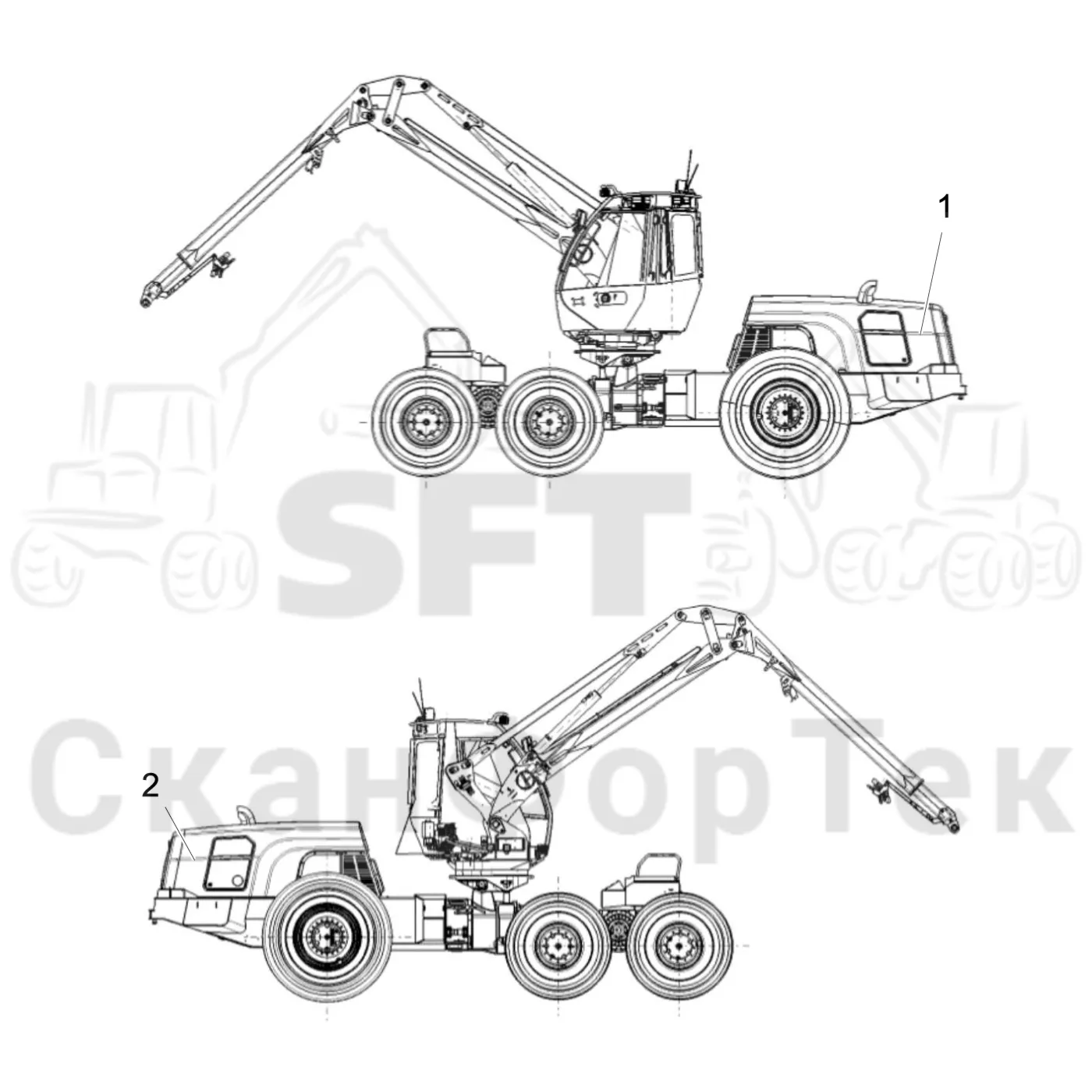Схема: Komatsu / Лесозаготовительные машины / 911 S/N 9110062167- / Каталог запасных частей / Различное оборудование / Комплект бирок