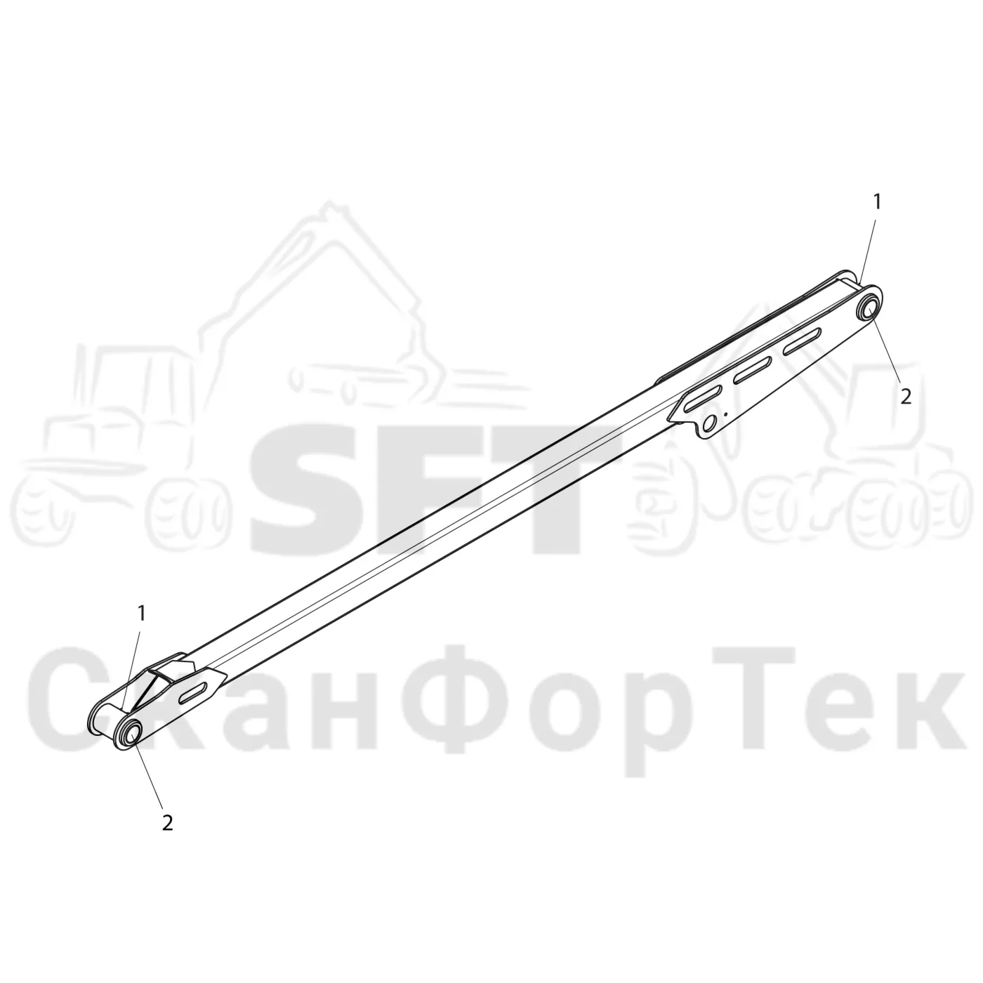 Схема: Komatsu / Лесозаготовительные машины / 931 S/N 9310021067- / Каталог запасных частей / Подъемный кран 230H / Основная стрела / Основная стрела 9310021761- / Затяжка