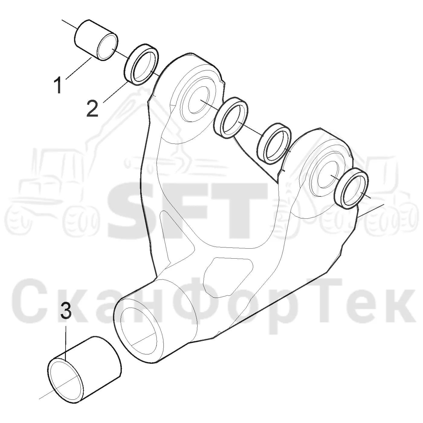 Схема: Valmet / Форвардер / Valmet 890.3 / Valmet 890.3 / Каталог запасных частей / Оборудование захвата / Захват / Valmet 901.2 Ch. -211060 / Каталог запасных частей / шасси / Оборудование наклона / z