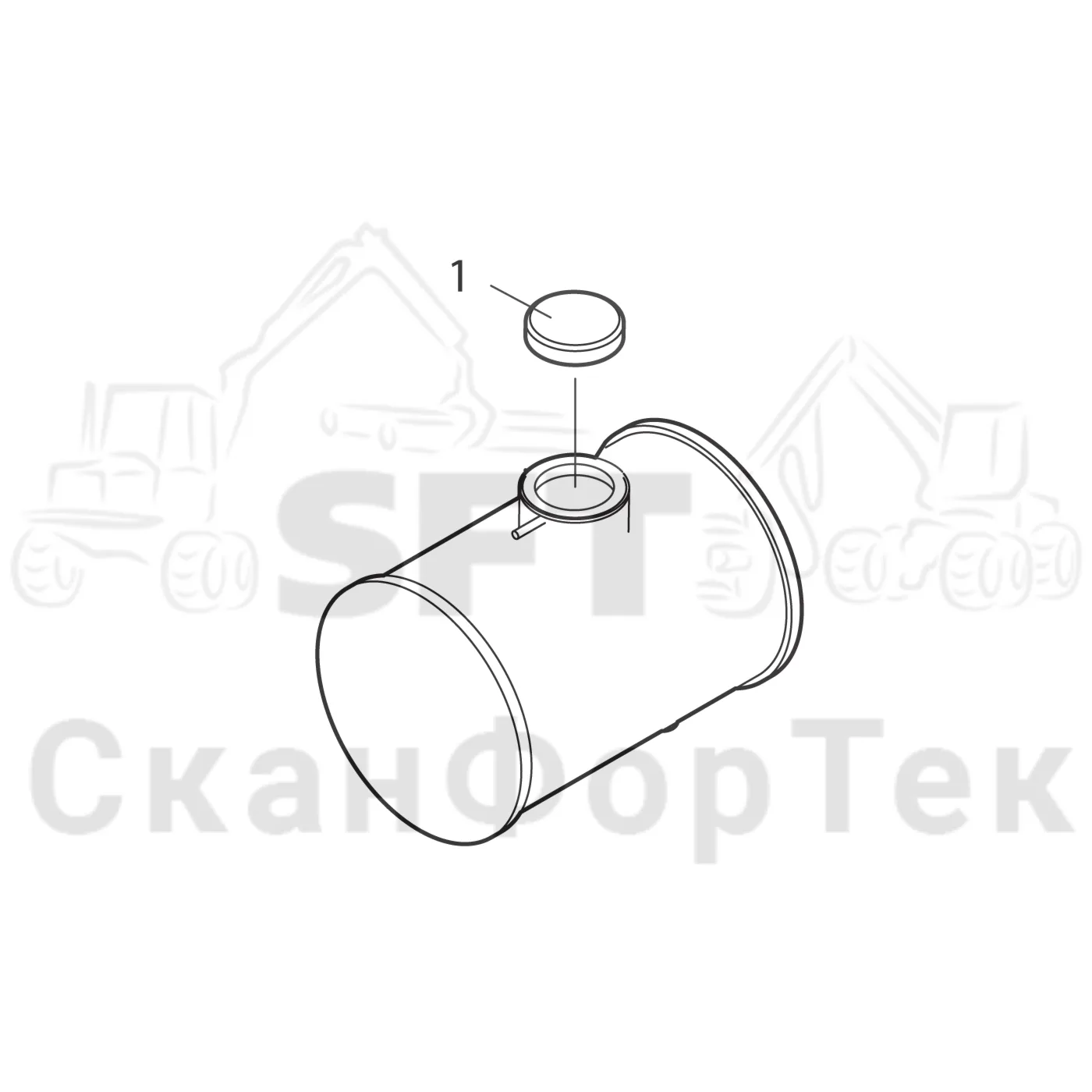 Схема: Valmet / Лесозаготовительные машины / Valmet 931 / Valmet 931 / Каталог запасных частей / Двигатель / Система охлаждения / Система охлаждения двигателя / Расширительный бак