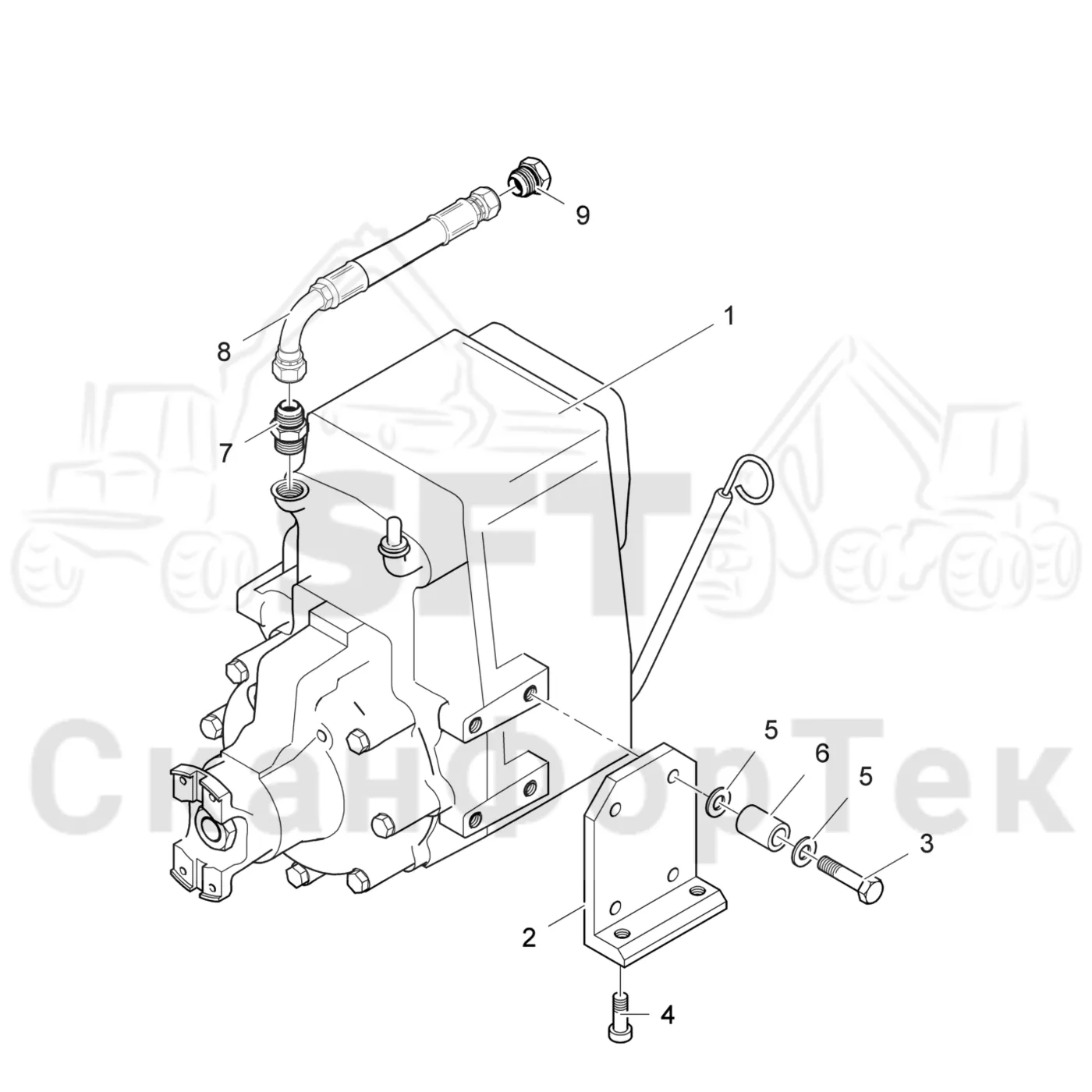 Схема: Valmet / Лесозаготовительные машины / Valmet 901.2 / Valmet 901.2 Ch. 211061- / Valmet 901.2 Ch. 211061- / Каталог запасных частей / Коробка передач / Редуктор / Редуктор VL 50 / Редуктор VL 50