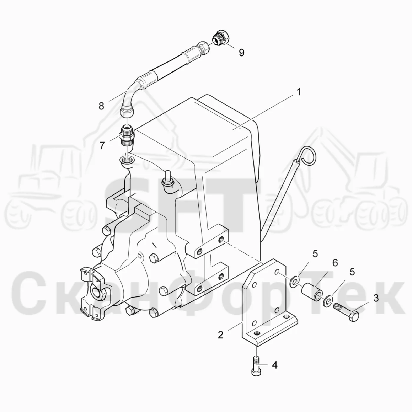 Схема: Valmet / Лесозаготовительные машины / Valmet 901TX / Valmet 901TX / Каталог запасных частей / Коробка передач / Редуктор / Редуктор / Редуктор