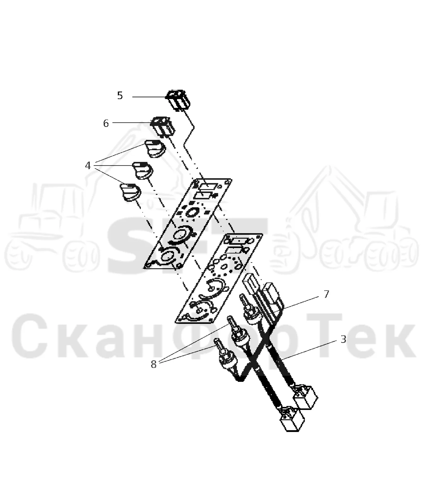Схема: Valmet / Лесозаготовительные машины / Valmet 941.1 / Valmet 941.1 / Каталог запасных частей / Кабина / Салон / Панель электрооборудования / Панель air condition