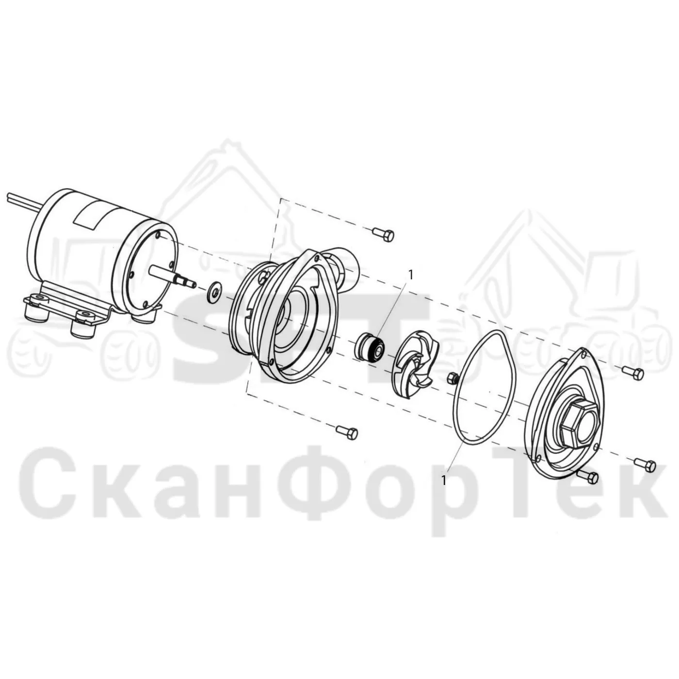 Схема: Valmet / Лесозаготовительные машины / Valmet 801 c / Valmet 801c Ch 11800- / Valmet 801c Ch 11800- / Каталог запасных частей / Кабина / Система обогрева и охлаждения / Охлаждение кабины / Spare parts waterpump