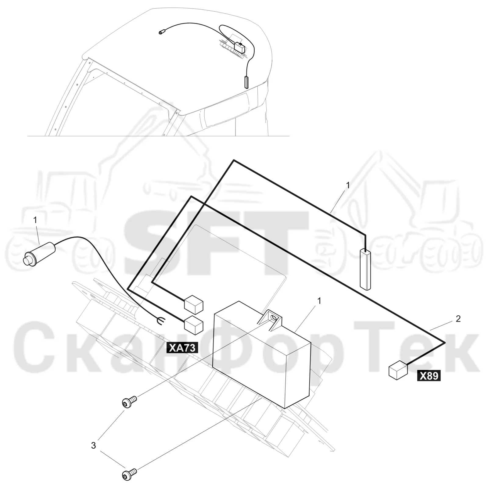 Схема: Komatsu / Лесозаготовительные машины / 911 S/N 9112062167- / Каталог запасных частей / Двигатель / Stage 3A / Подогреватель / ThermoCall