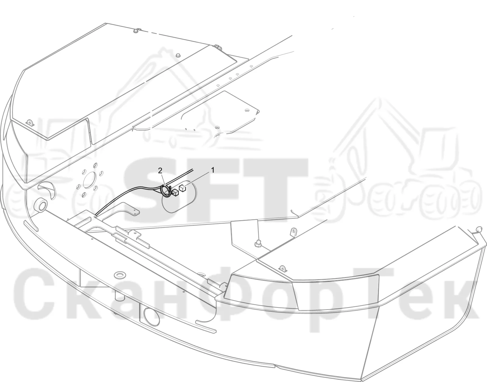 Схема: Komatsu / Лесозаготовительные машины / 901 S/N 9010053267- / Каталог запасных частей / шасси / Электрический Оборудование / нагреватель, аккумулятор / Комплект электрооборудования