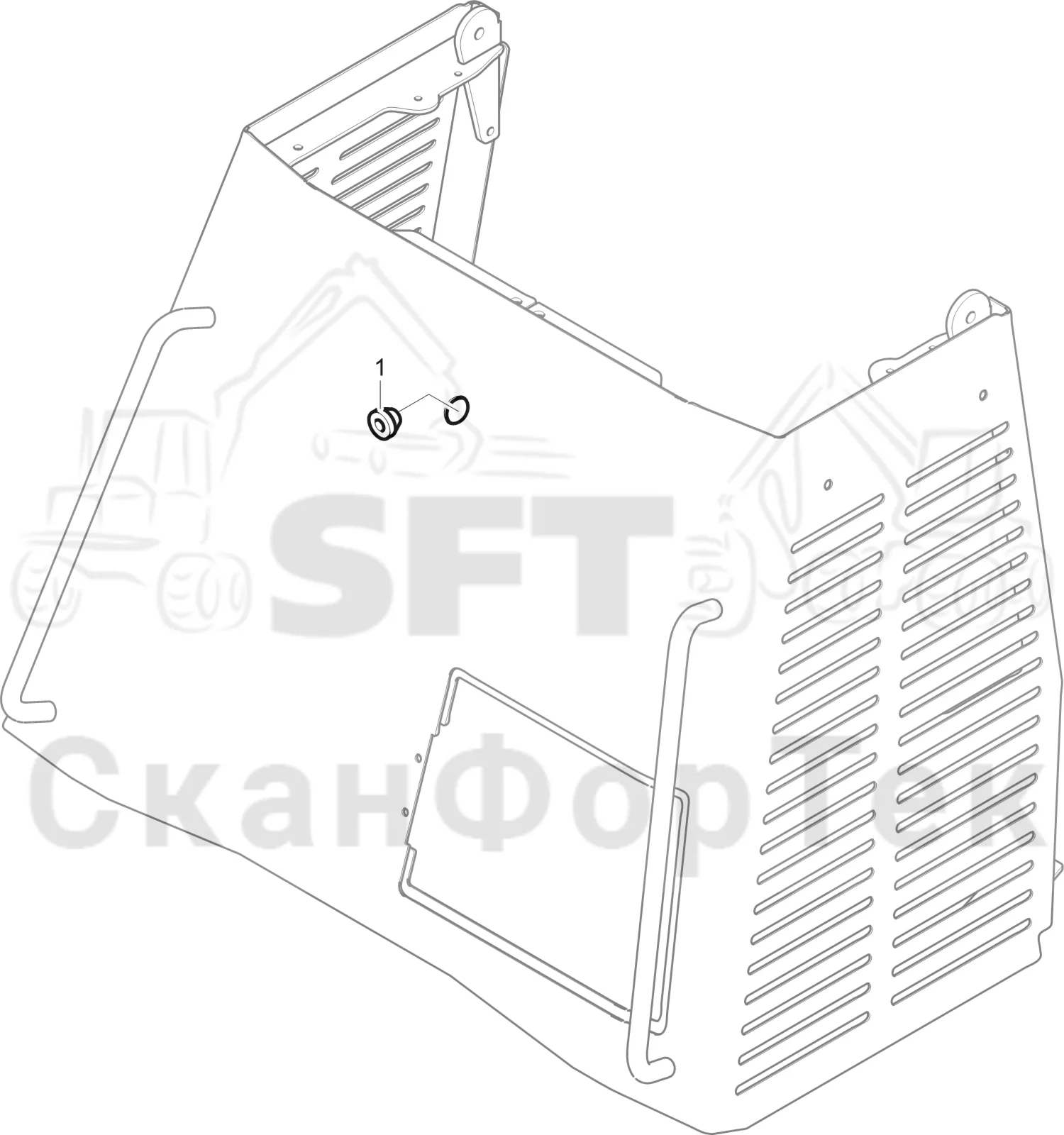 Схема: Komatsu / Лесозаготовительные машины / 951 S/N 9510004367- / Каталог запасных частей / шасси / Капоты / Отсек двигателя, лампа/дистанционное управление / Комплект электрооборудования