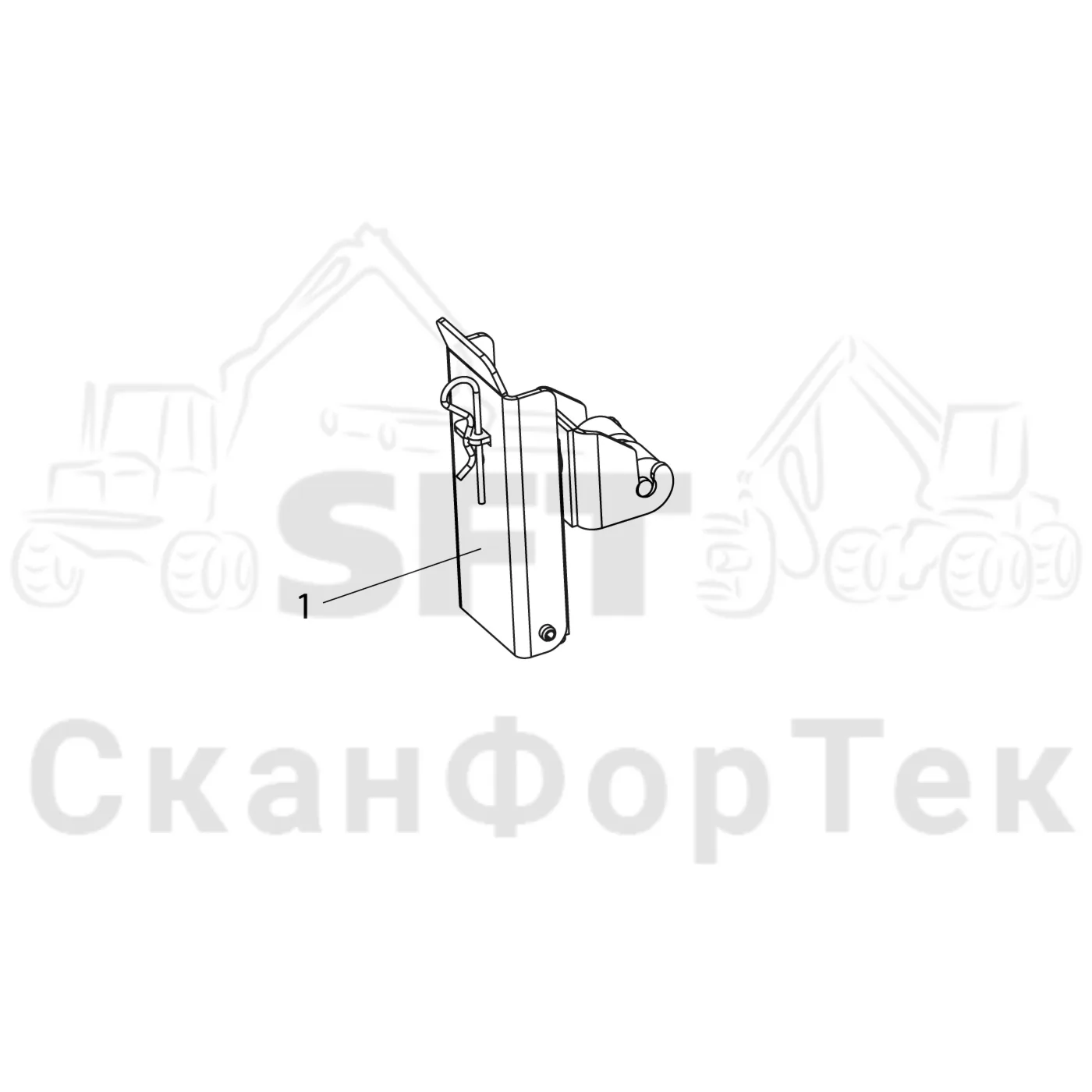 Схема: Komatsu / Лесозаготовительные машины / 911 S/N 9112062167- / Каталог запасных частей / Кабина / Экраны / Аварийный выход / Фиксатор