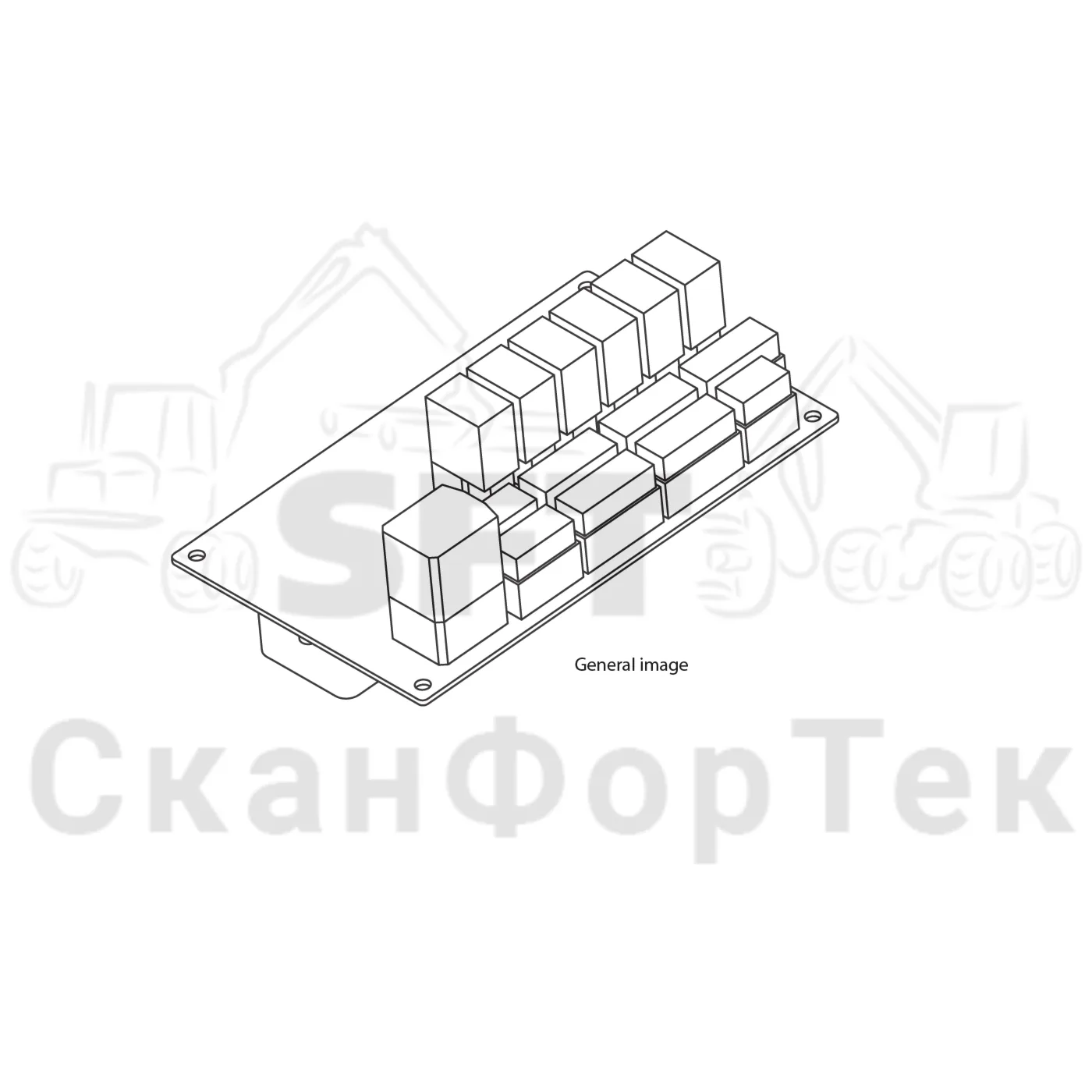 Схема: Komatsu / Лесозаготовительные машины / 901 S/N 9010053267- / Каталог запасных частей / Кабина / Салон / Панель электрооборудования / Держатель предохранителя