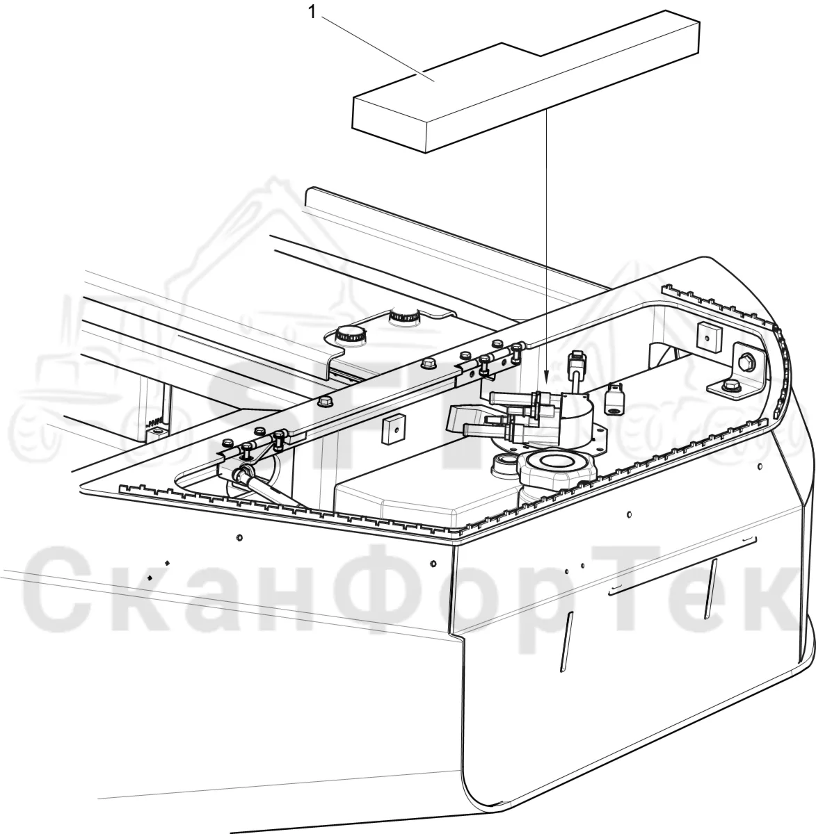 Схема: Komatsu / Лесозаготовительные машины / 931 S/N 9310021067- / Каталог запасных частей / Двигатель / Tier 4 Final/US / Топливная система / Инжекторный насос Adblue®/DEF / Уплотнение