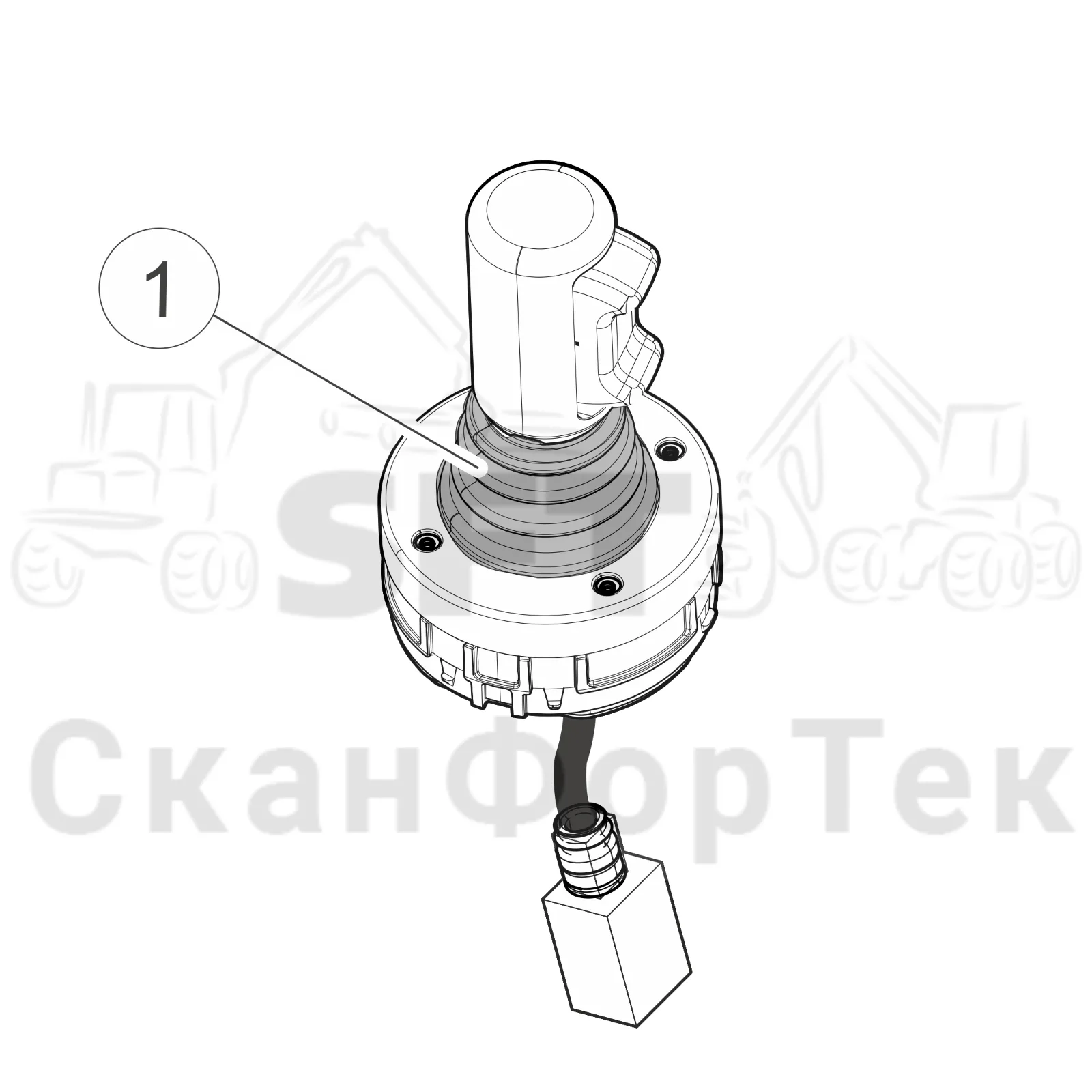 Схема: Komatsu / Лесозаготовительные машины / 901 S/N 9010053267- / Каталог запасных частей / Система управления / Регулятор / Рычаги электрооборудования, KCC / Рычаги управления правый / Блок рычага