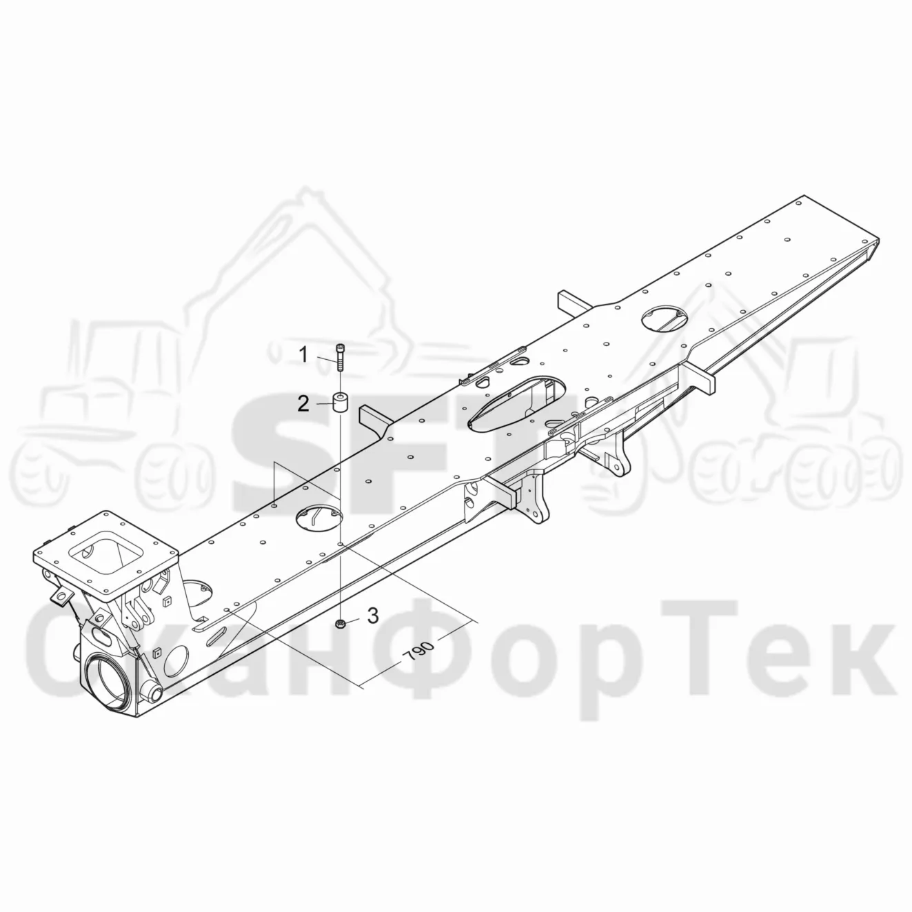 Схема: Valmet / Форвардер / Valmet 860.4 / Valmet 860.4 / Каталог запасных частей / Подъемный кран / Подъемный кран / Valmet CRF 11 Ch. V1001- / Каталог запасных частей / CRF 11 Combi Tilt / Стопор