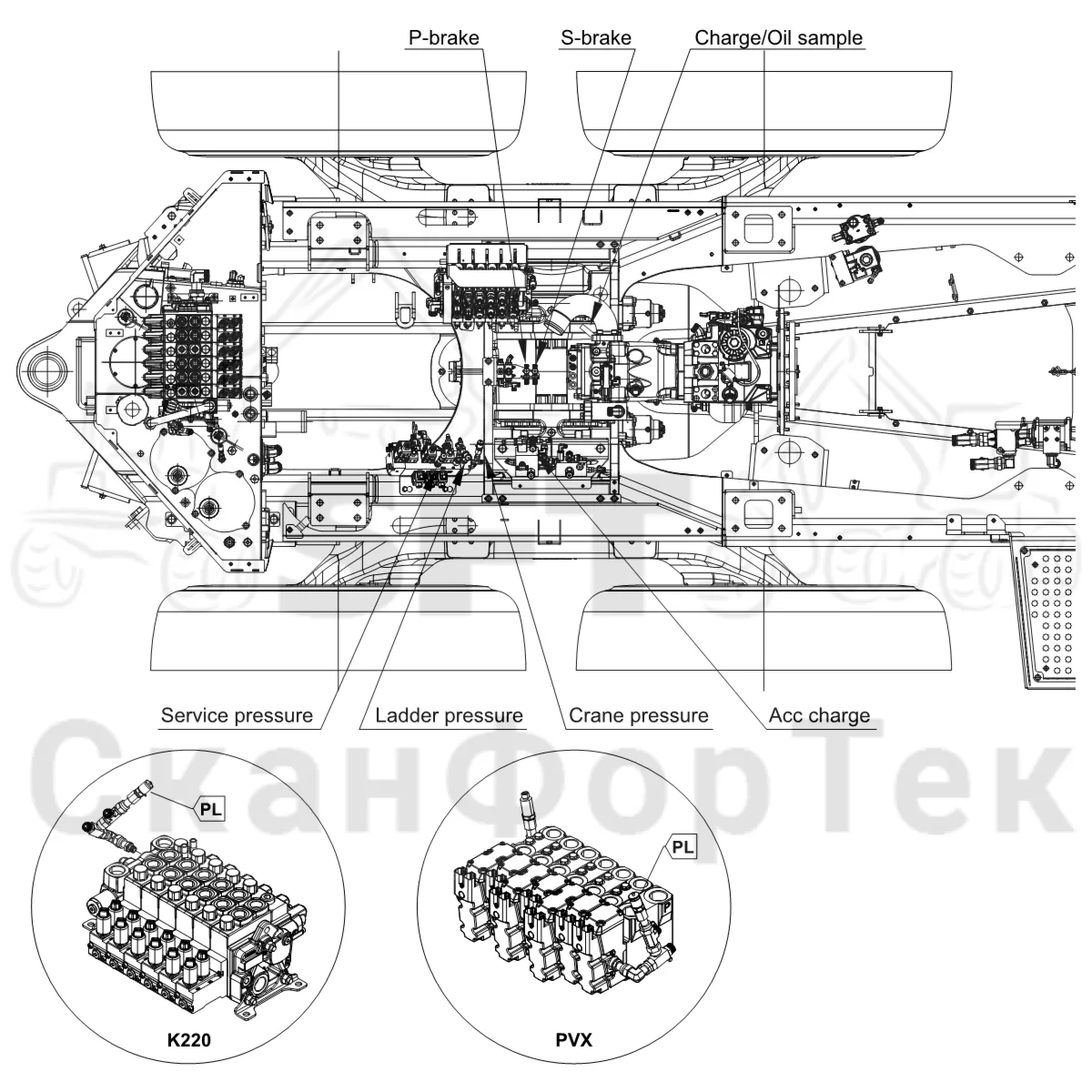 Схема: Komatsu / Форвардер / 895 S/N 8950011010- / Каталог запасных частей / Различное оборудование / Бирки