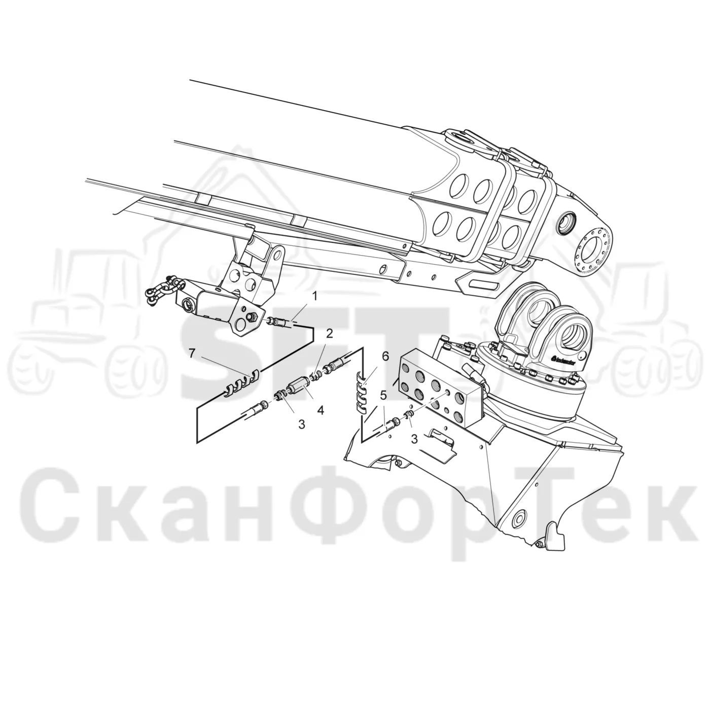 Схема: Komatsu / Лесозаготовительные машины / 901 S/N 9010053267- / Каталог запасных частей / Лесозаготовительное оборудование / Головка лесозаготовительной машины / 340 / Каталог запасных частей / Резка / Корчевка пней CRH ORFS