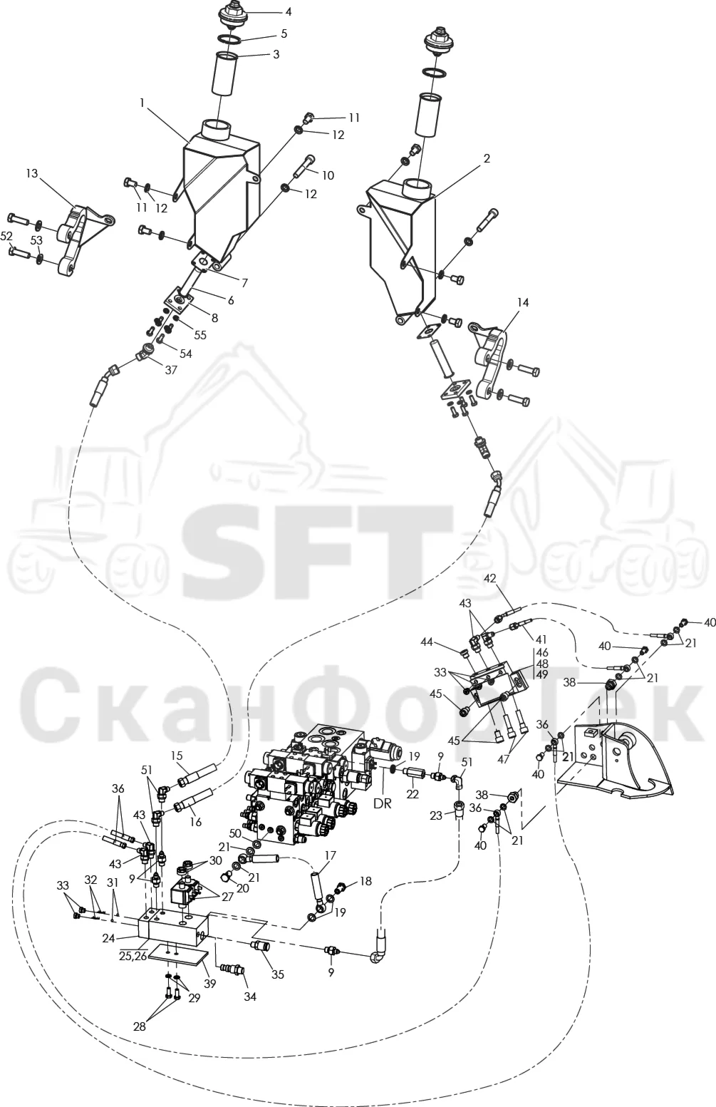 Схема: Komatsu / Лесозаготовительные машины / 911 S/N 9112062167- / Каталог запасных частей / Лесозаготовительное оборудование / Головка лесозаготовительной машины / 340 / Каталог запасных частей / Резка / Цветовая маркировка