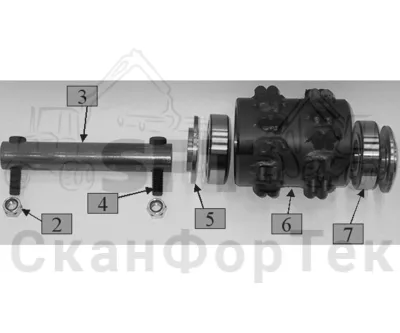 Схема: Valmet / Головки лесозаготовительной машины / Valmet 330.1 / Valmet 330.1 / Каталог запасных частей / шасси / Опорный ролик задний