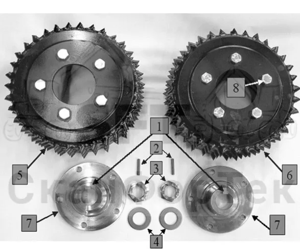 Схема: Valmet / Головки лесозаготовительной машины / Valmet 330.2 / Valmet 330.2 / Каталог запасных частей / Подача / Подающий ролик, сталь