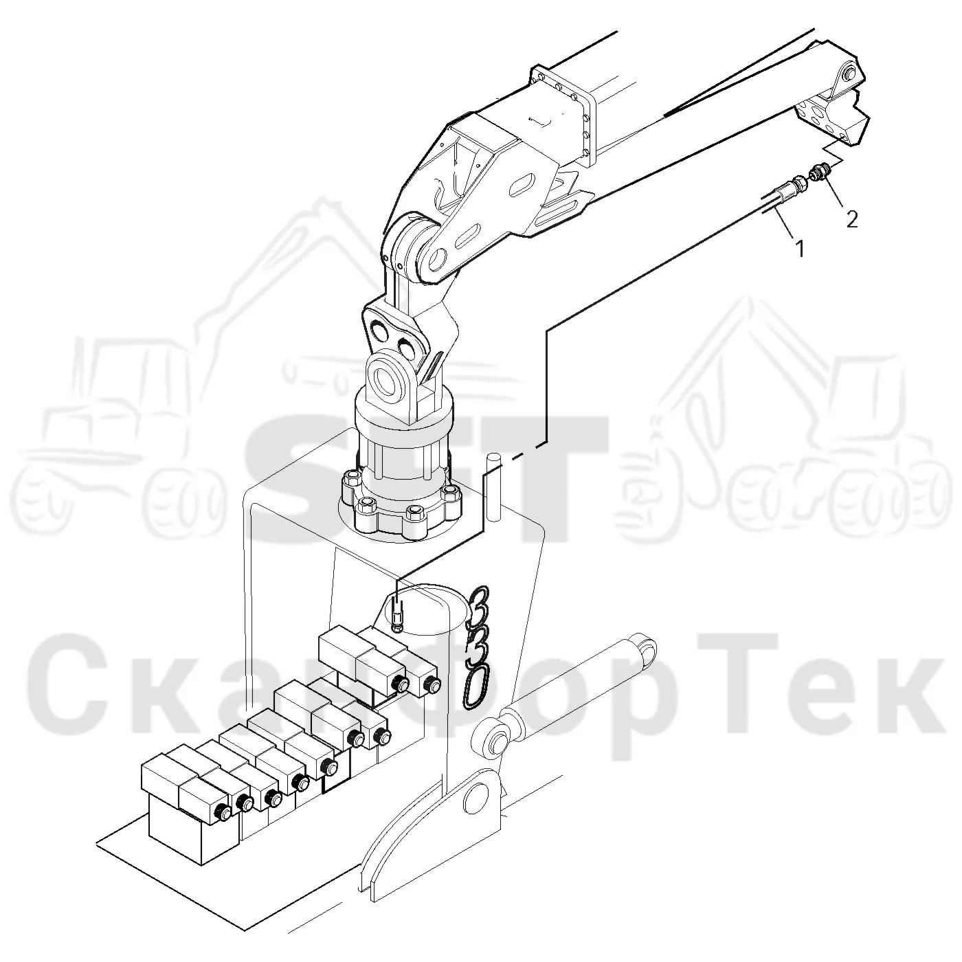 Схема: Valmet / Лесозаготовительные машины / Valmet 901.3 / Valmet 901.3 Ch -311190 / Valmet 901.3 Ch -311190 / Каталог запасных частей / Лесозаготовительное оборудование / Головка лесозаготовительной машины / Valmet 330.1 / Каталог запасных частей / Поворотные устройства и звенья / Корчевка пней CRH