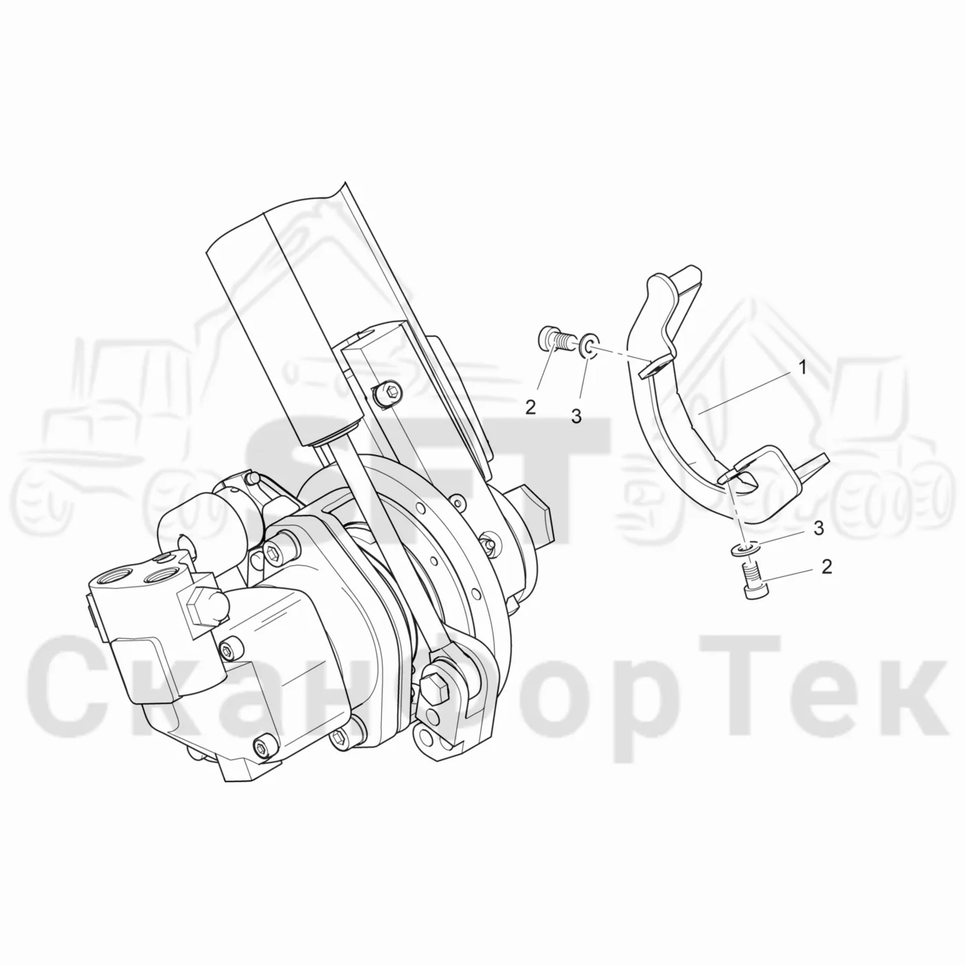 Схема: Valmet / Лесозаготовительные машины / Valmet 911.3 / Valmet 911.3 Ch 311371- / Valmet 911.3 Ch 311372- / Каталог запасных частей / Лесозаготовительное оборудование / Головка лесозаготовительной машины / Valmet 360.2 / Каталог запасных частей / Резка / Ограждение цепной передачи 212037-