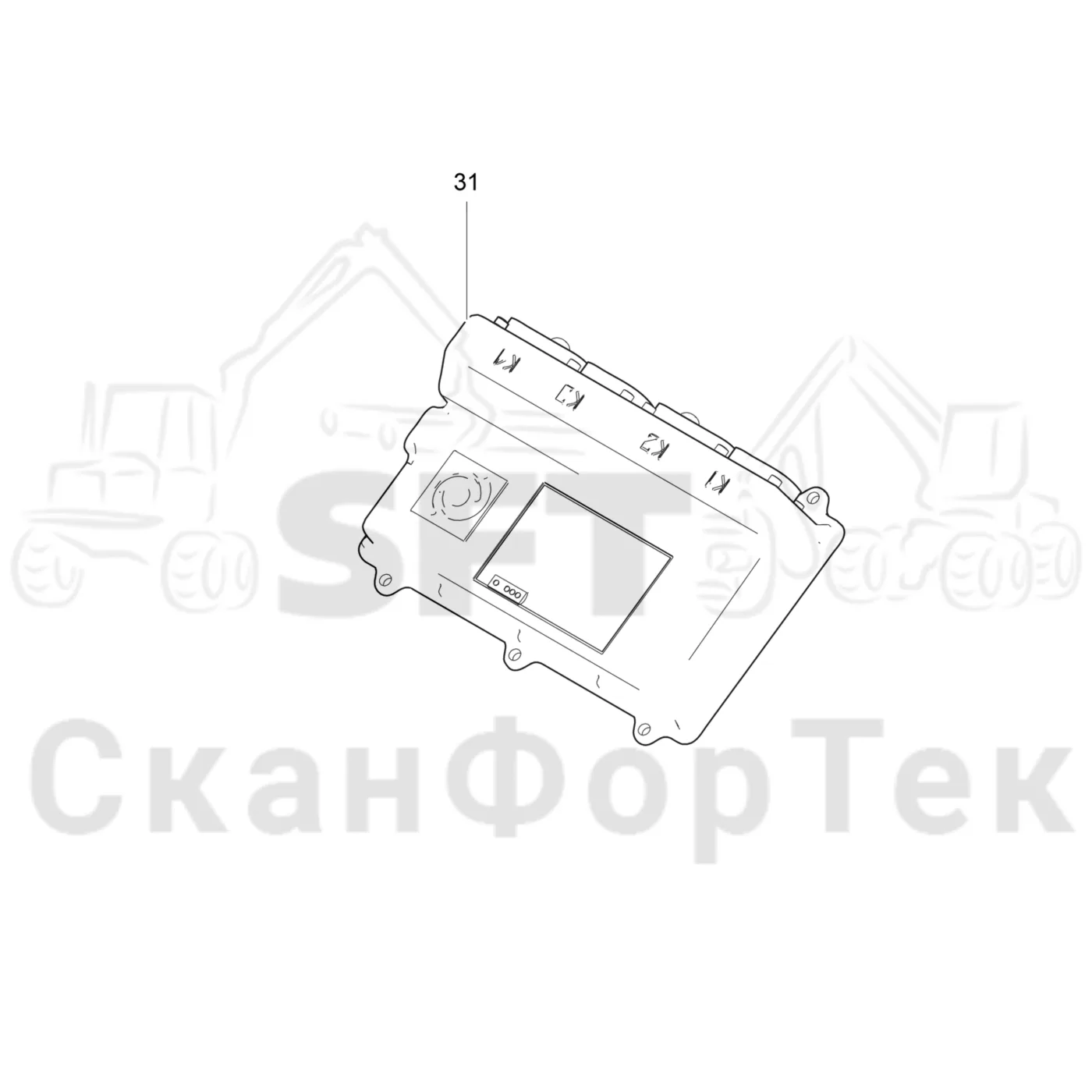 Схема: Valmet / Лесозаготовительные машины / Valmet 941.1 / Valmet 941.1 / Каталог запасных частей / Лесозаготовительное оборудование / Головка лесозаготовительной машины / Valmet 370.2 / Каталог запасных частей / Система управления / Компьютер MHC