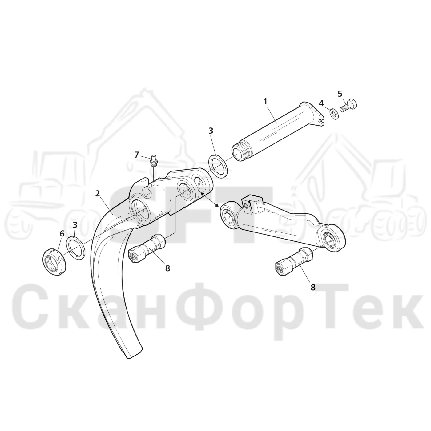 Схема: Valmet / Лесозаготовительные машины / Valmet 911.4 / Valmet 911.4 / Каталог запасных частей / Лесозаготовительное оборудование / Головка лесозаготовительной машины / Valmet 360.2 / Каталог запасных частей / Обрезка сучьев / Задние сучкорезные ножи