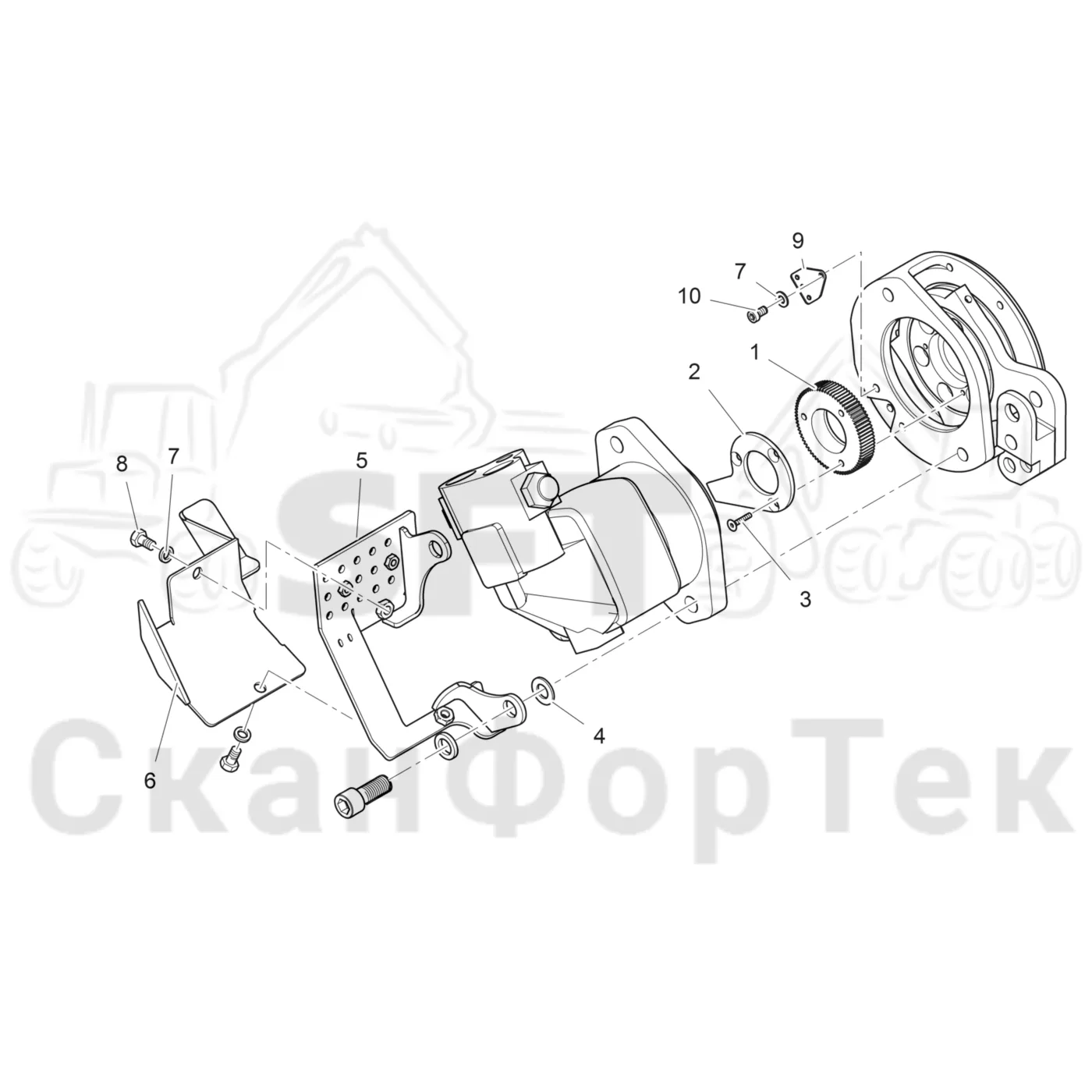 Схема: Komatsu / Головки лесозаготовительной машины / 300 Головки лесозаготовительной машины / 370E / Каталог запасных частей / Резка / Регулятор лезвия устройства резки 3701002181-