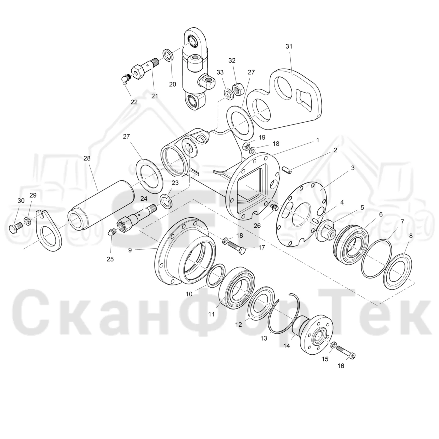 Схема: Komatsu / Лесозаготовительные машины / 931.1 / Каталог запасных частей / Лесозаготовительное оборудование / Головка лесозаготовительной машины / 360.2 / Каталог запасных частей / Измерение / Измерение длины