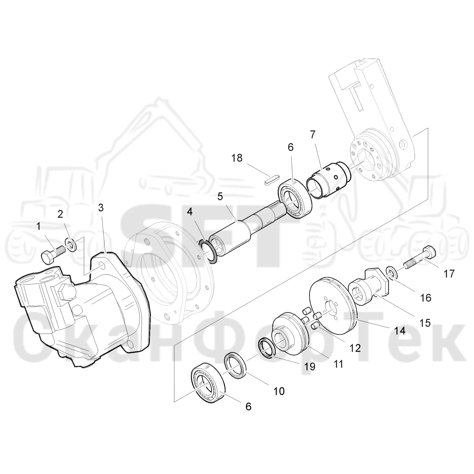Схема: Valmet / Головки лесозаготовительной машины / Valmet 370 E / Valmet 370 E Ch. 11235- / Valmet 370 E Ch. 11235- / Каталог запасных частей / Резка / Устройство резки / Устройство резки 11636-
