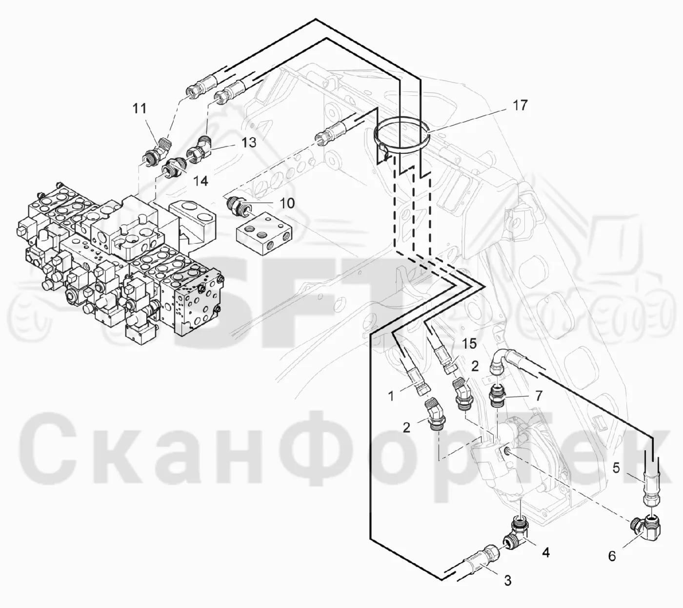 Схема: Valmet / Лесозаготовительные машины / Valmet 921.1 / Valmet 921.1 Ch. 113531- / Valmet 921.1 Ch. 113531- / Каталог запасных частей / Лесозаготовительное оборудование / Головка лесозаготовительной машины / Valmet 370.1 / Valmet 370.1 / Valmet 370.1 Ch. 11731- / Каталог запасных частей / Резка / Гидравлическое устройство резки