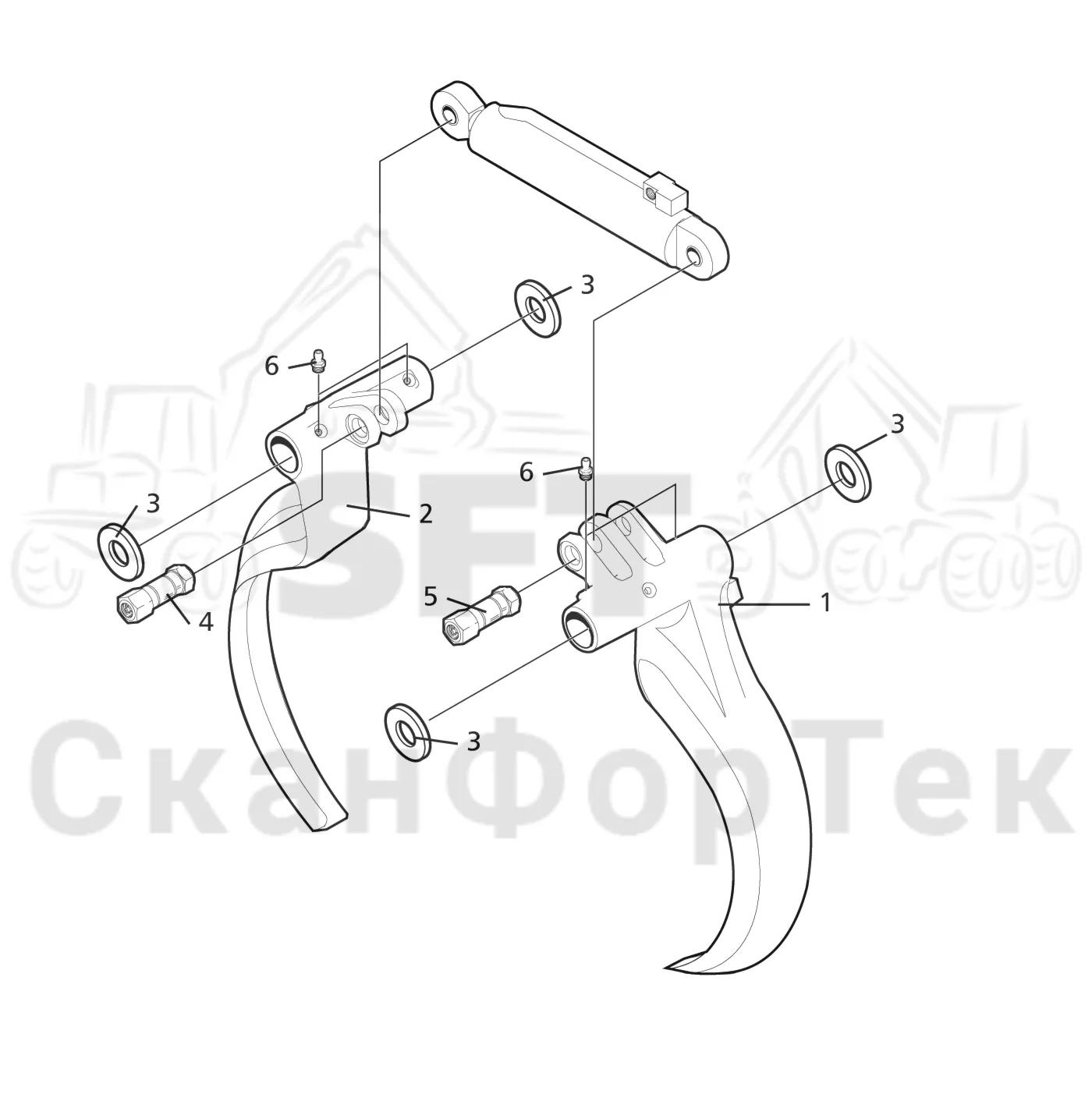 Схема: Valmet / Головки лесозаготовительной машины / Valmet 370 E / Valmet 370 E Ch.11171- / Valmet 370 E Ch. 11171- / Каталог запасных частей / Обрезка сучьев / Передние сучкорезные ножи