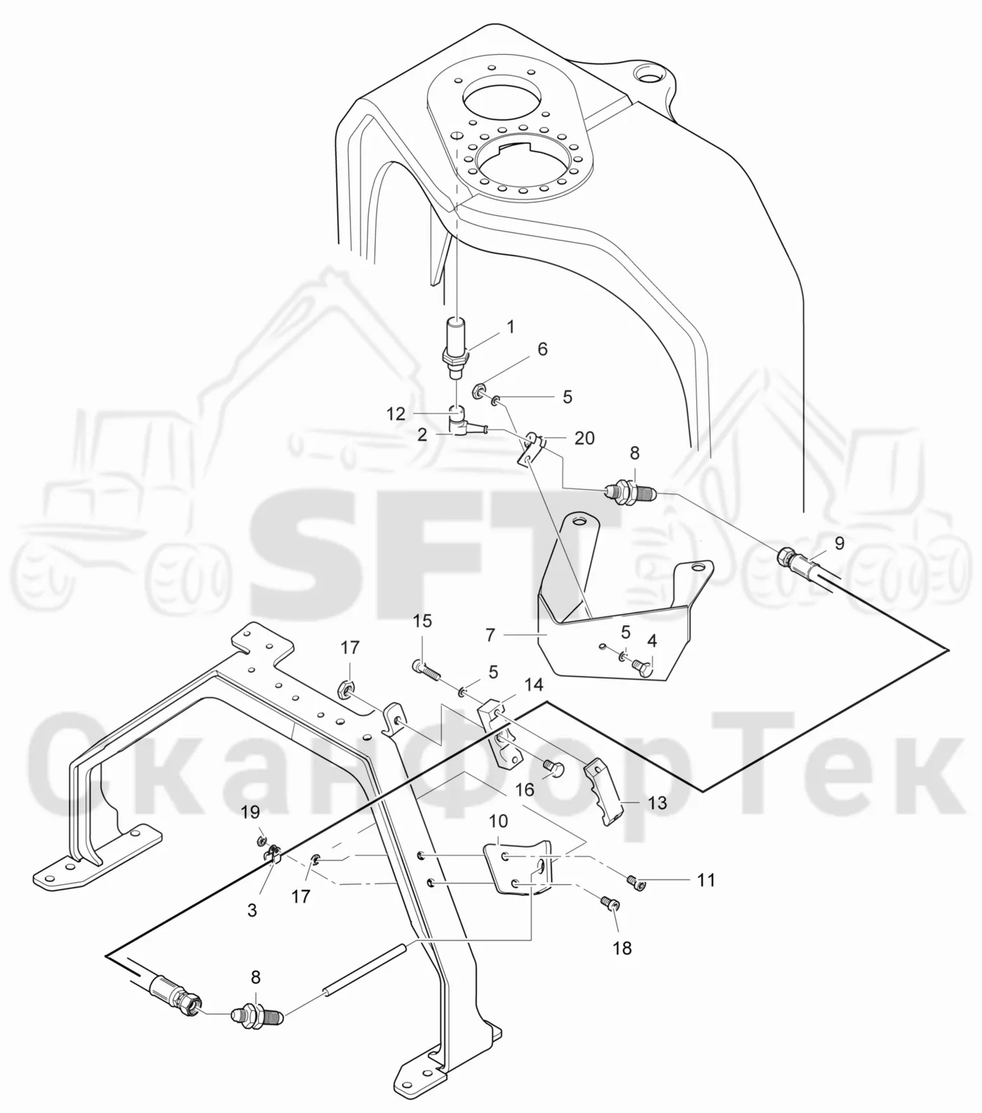 Схема: Valmet / Лесозаготовительные машины / Valmet 941 / Valmet 941 Ch 12071- / Valmet 941 Ch 12071- / Каталог запасных частей / Лесозаготовительное оборудование / Головка лесозаготовительной машины / Valmet 370 E / Valmet 370 E / Valmet 370 E Ch. -11170 / Каталог запасных частей / Поворотные устройства и звенья / Поворотное устройство Концевой выключатель