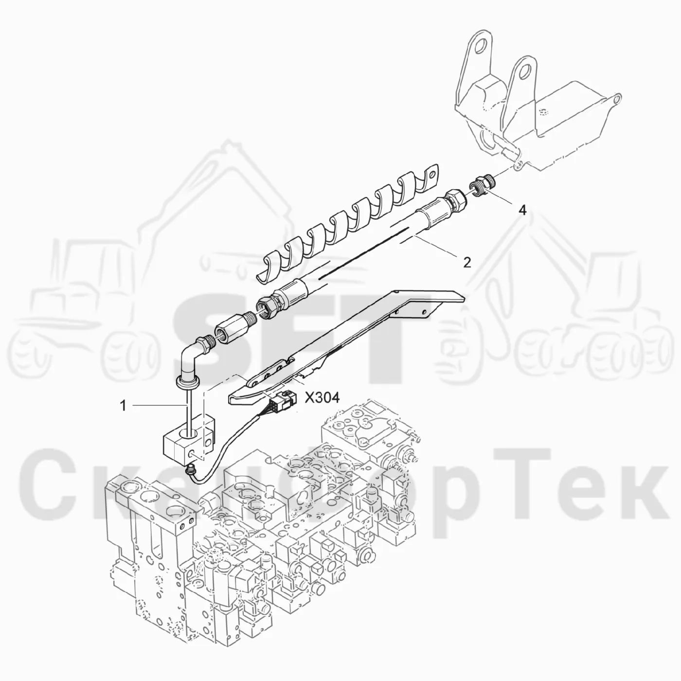 Схема: Valmet / Лесозаготовительные машины / Valmet 931 / Valmet 931 / Каталог запасных частей / Лесозаготовительное оборудование / Головка лесозаготовительной машины / Valmet 365 / Каталог запасных частей / Поворотные устройства и звенья / Crane-head CRH 22 electric