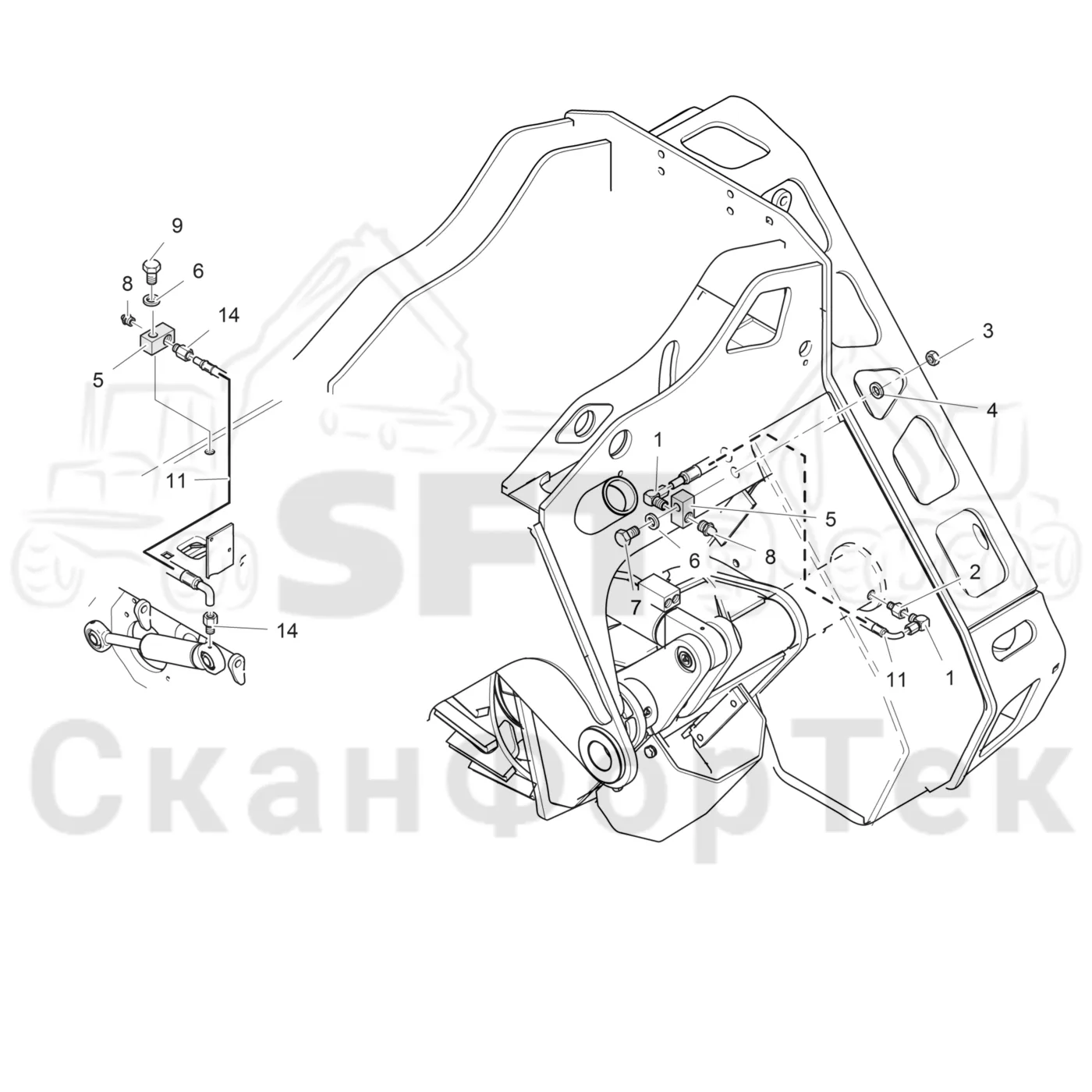 Схема: Komatsu / Головки лесозаготовительной машины / 300 Головки лесозаготовительной машины / 378 / Каталог запасных частей / шасси / Смазка, шасси